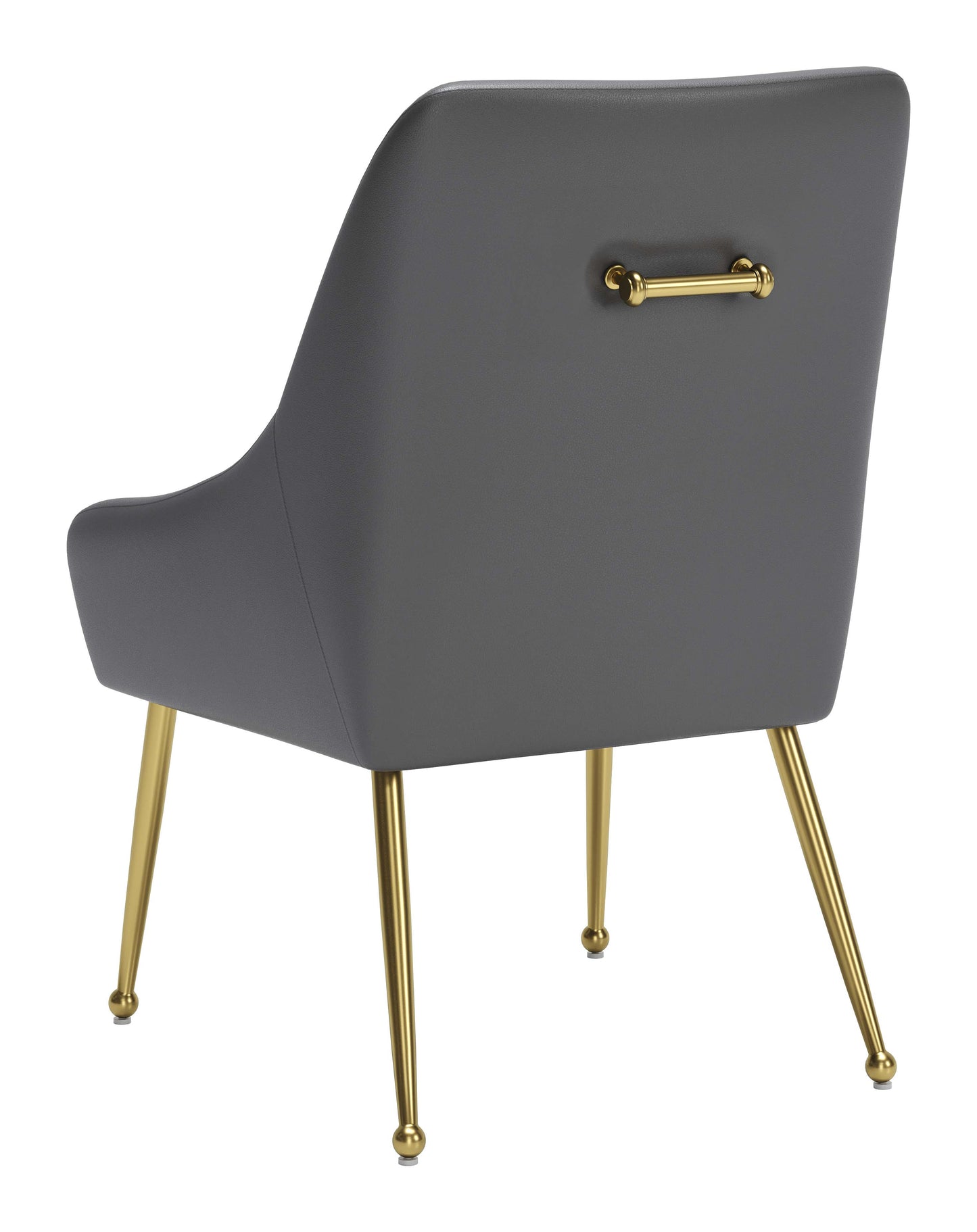 Maxine Dining Chair Gray & Gold - Disselt Designs