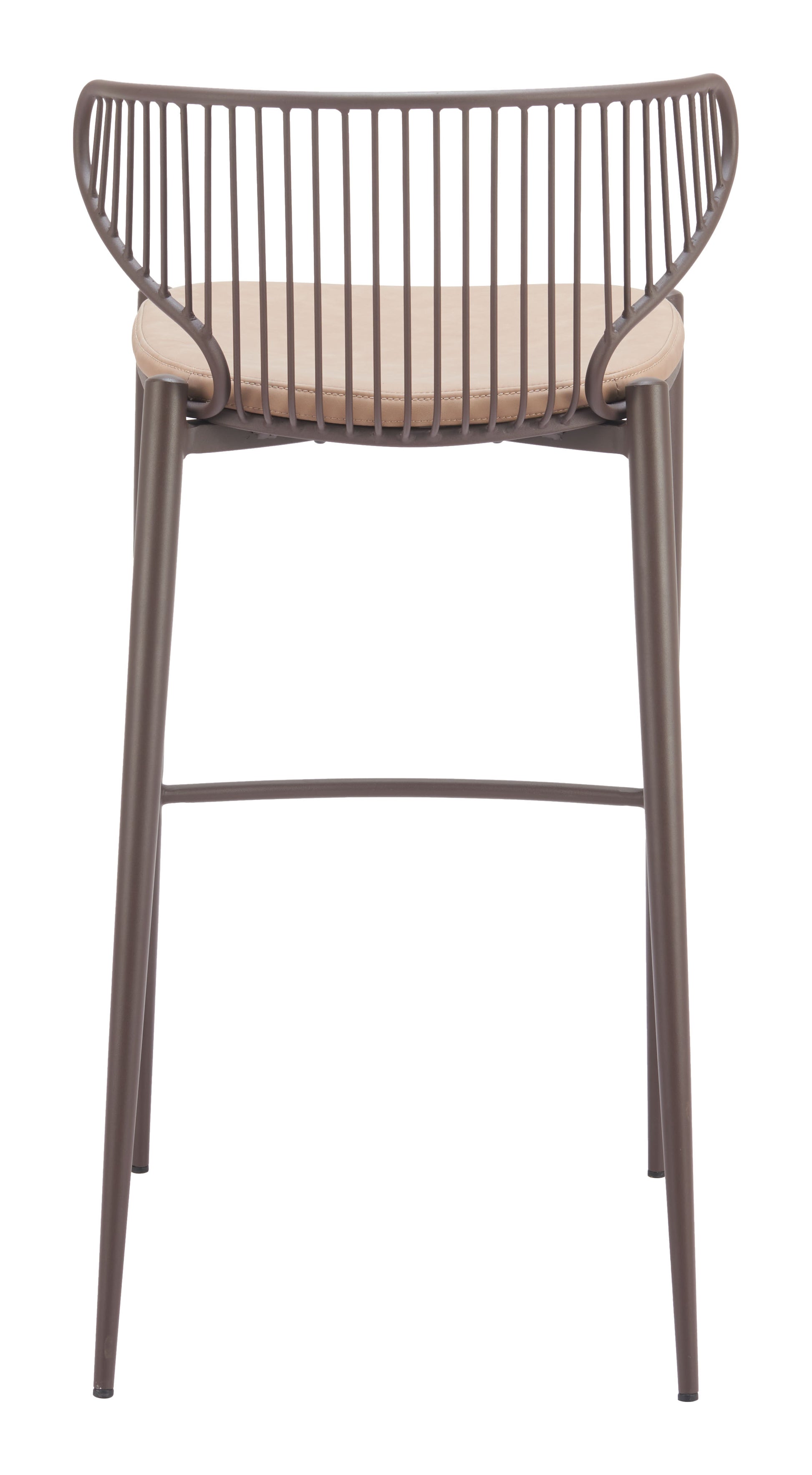 Silues Barstool (Set of 2) Taupe & Brown - Disselt Designs