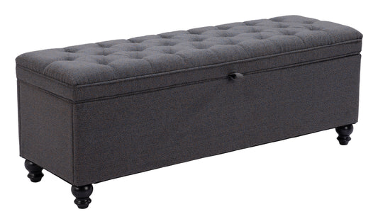 Halifax Storage Bench Gravel Gray - Disselt Designs