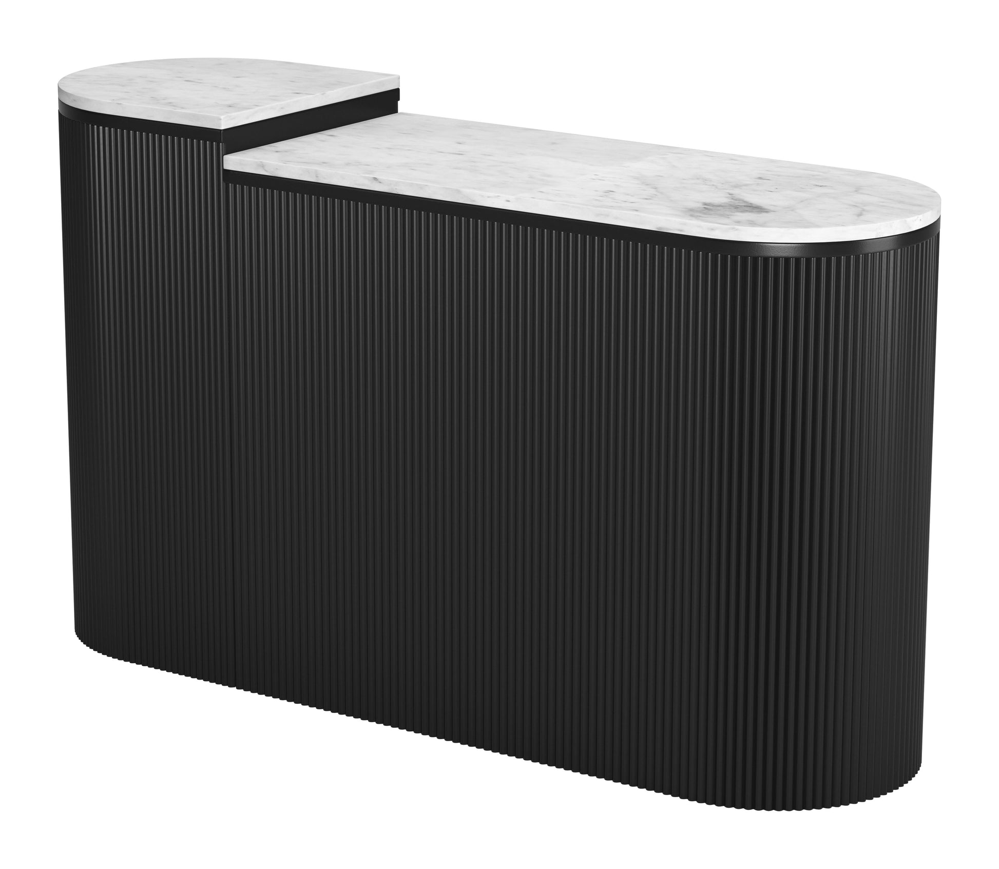 Ormara Console Table Set (2-Piece) White & Black - Disselt Designs