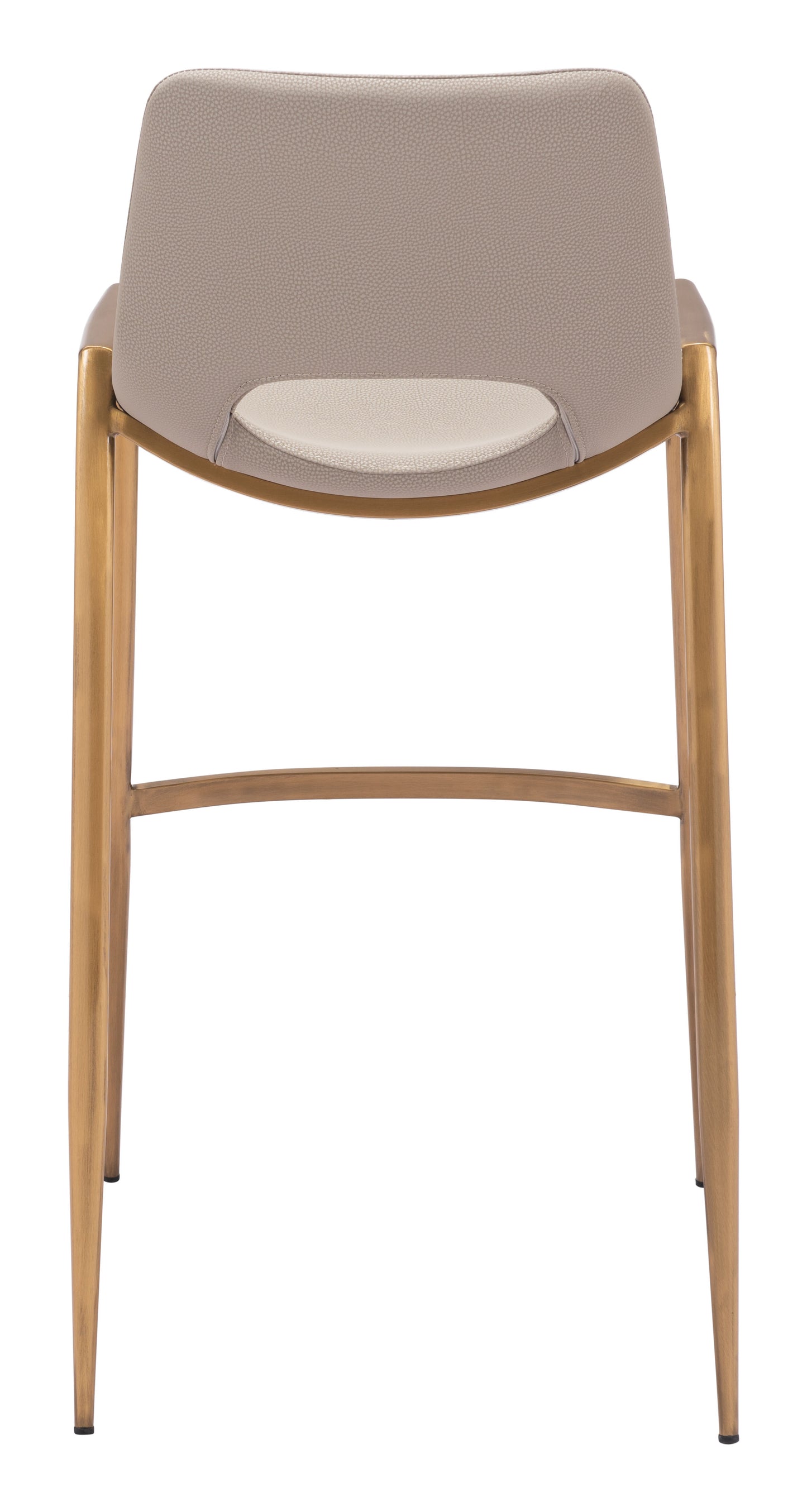 Desi Barstool (Set of 2) Beige & Gold - Disselt Designs