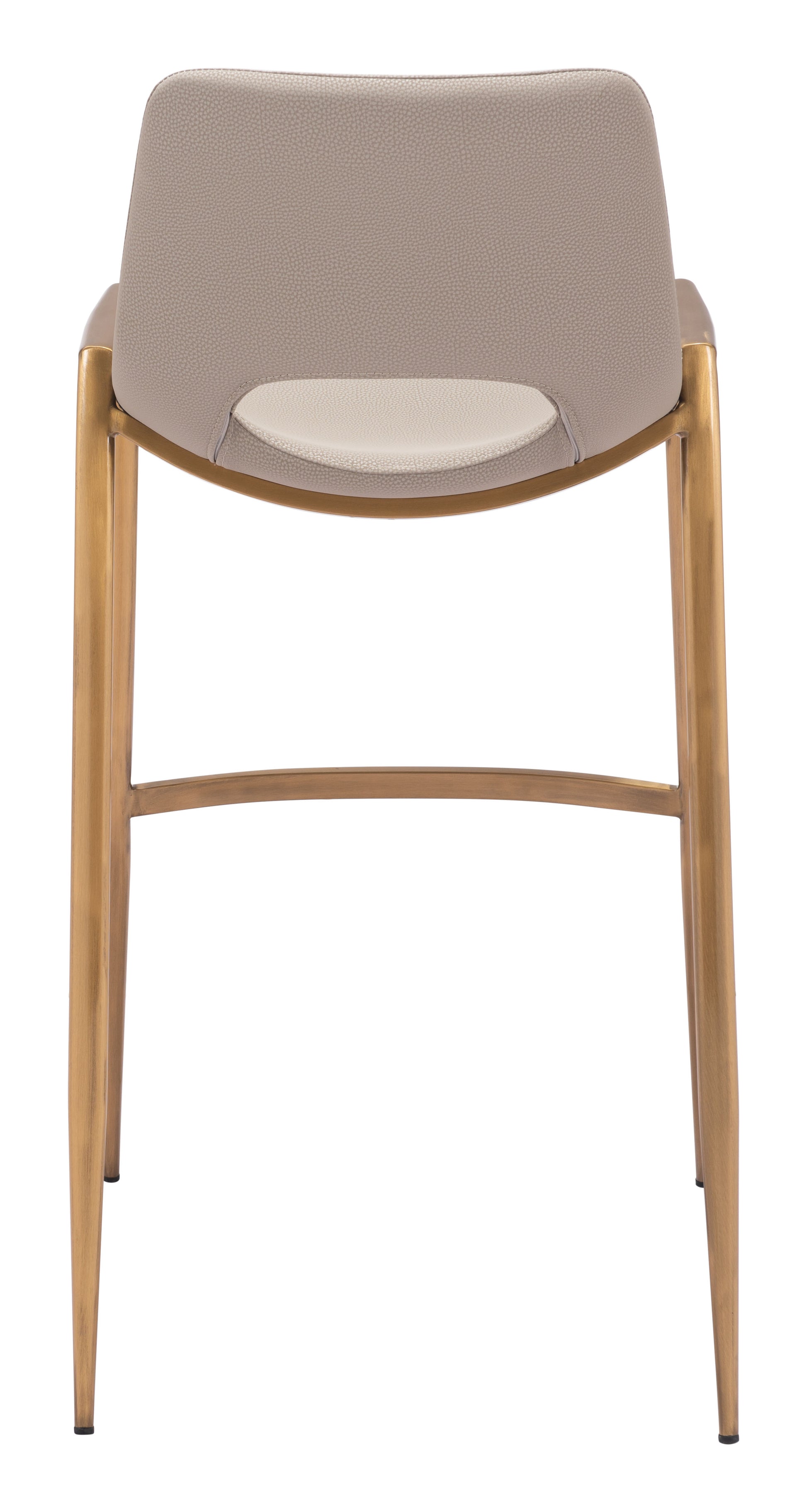 Desi Barstool (Set of 2) Beige & Gold - Disselt Designs