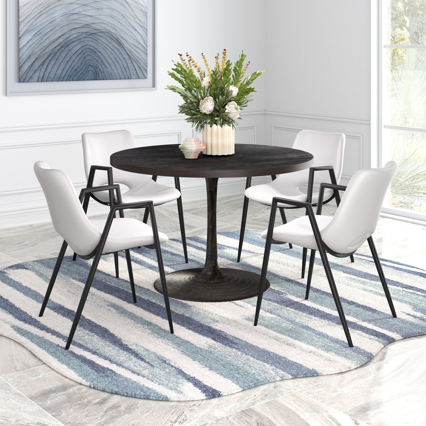 Desi Dining Chair (Set of 2) White - Disselt Designs