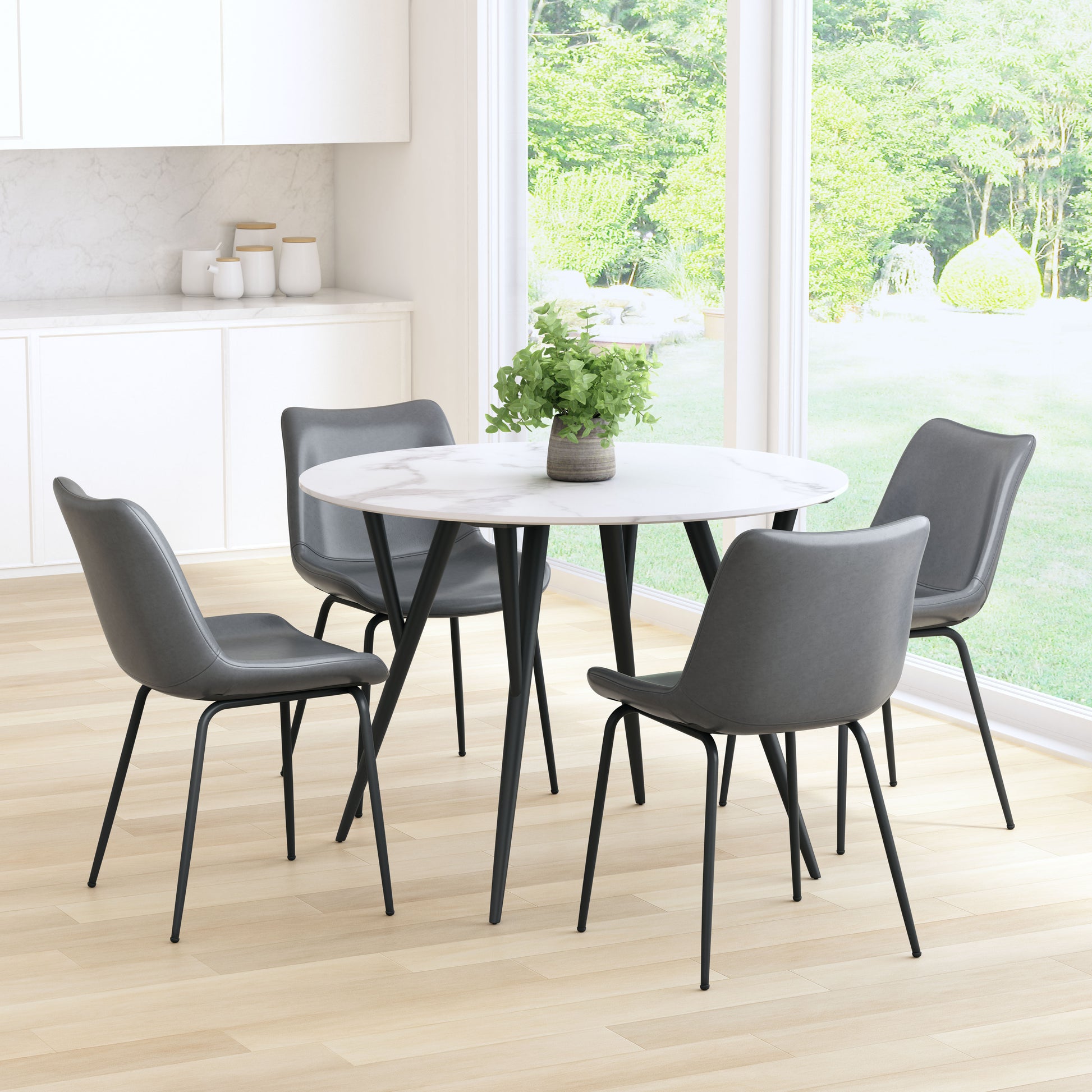 Byron Dining Chair (Set of 2) Gray - Disselt Designs