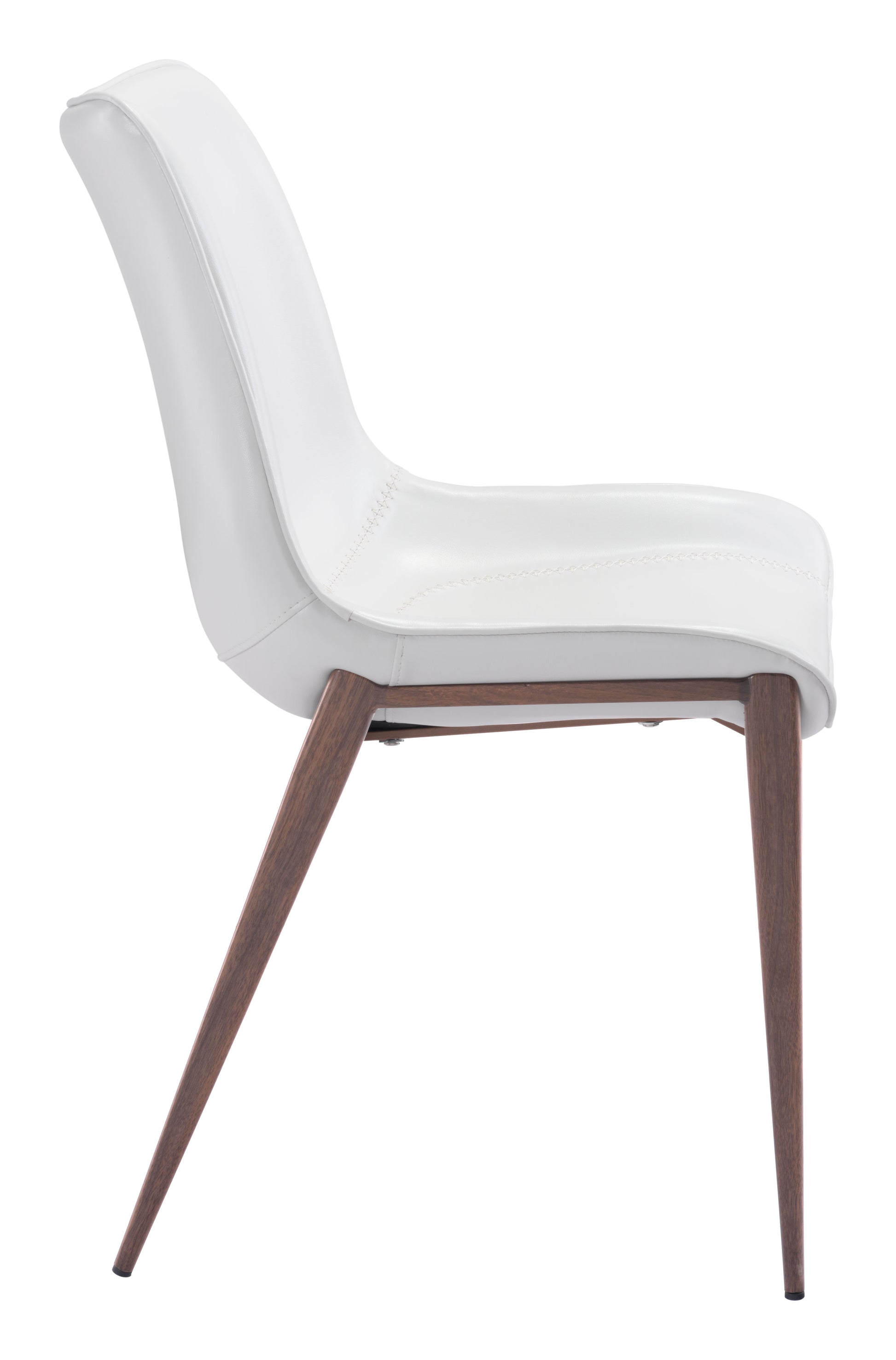 Magnus Dining Chair (Set of 2) White & Walnut - Disselt Designs