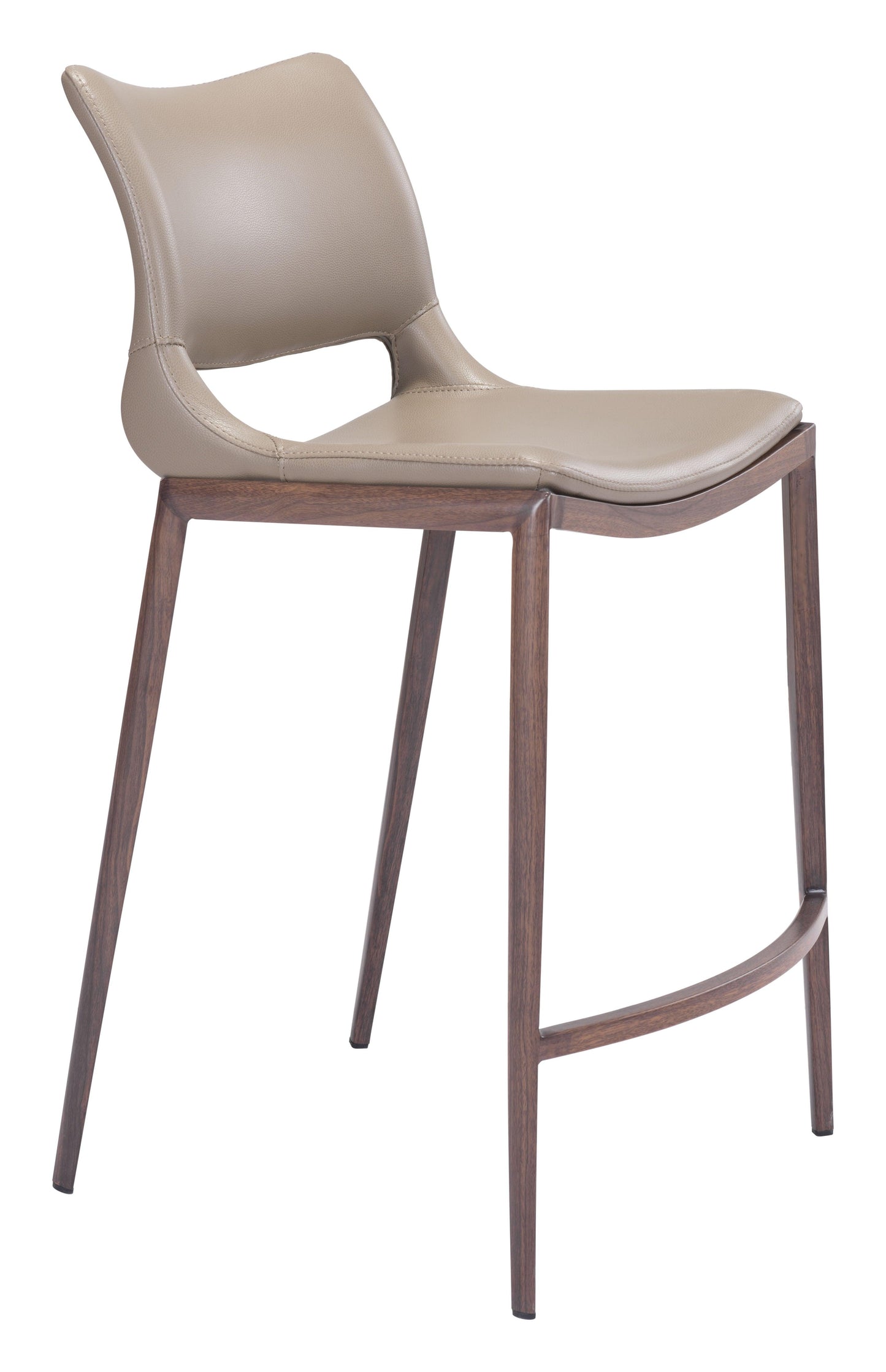Ace Counter Stool (Set of 2) Brown & Walnut - Disselt Designs