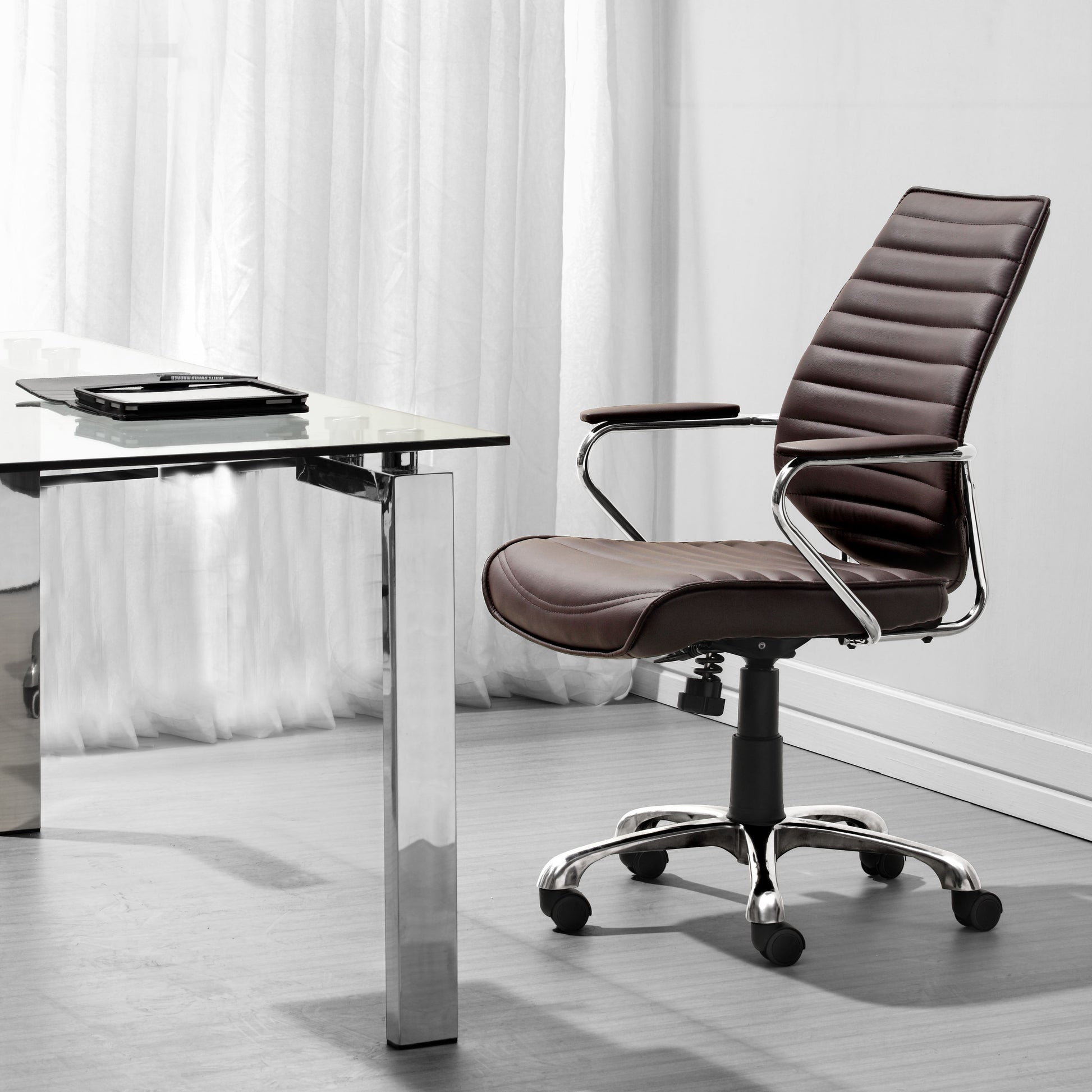 Enterprise Low Back Office Chair Espresso - Disselt Designs