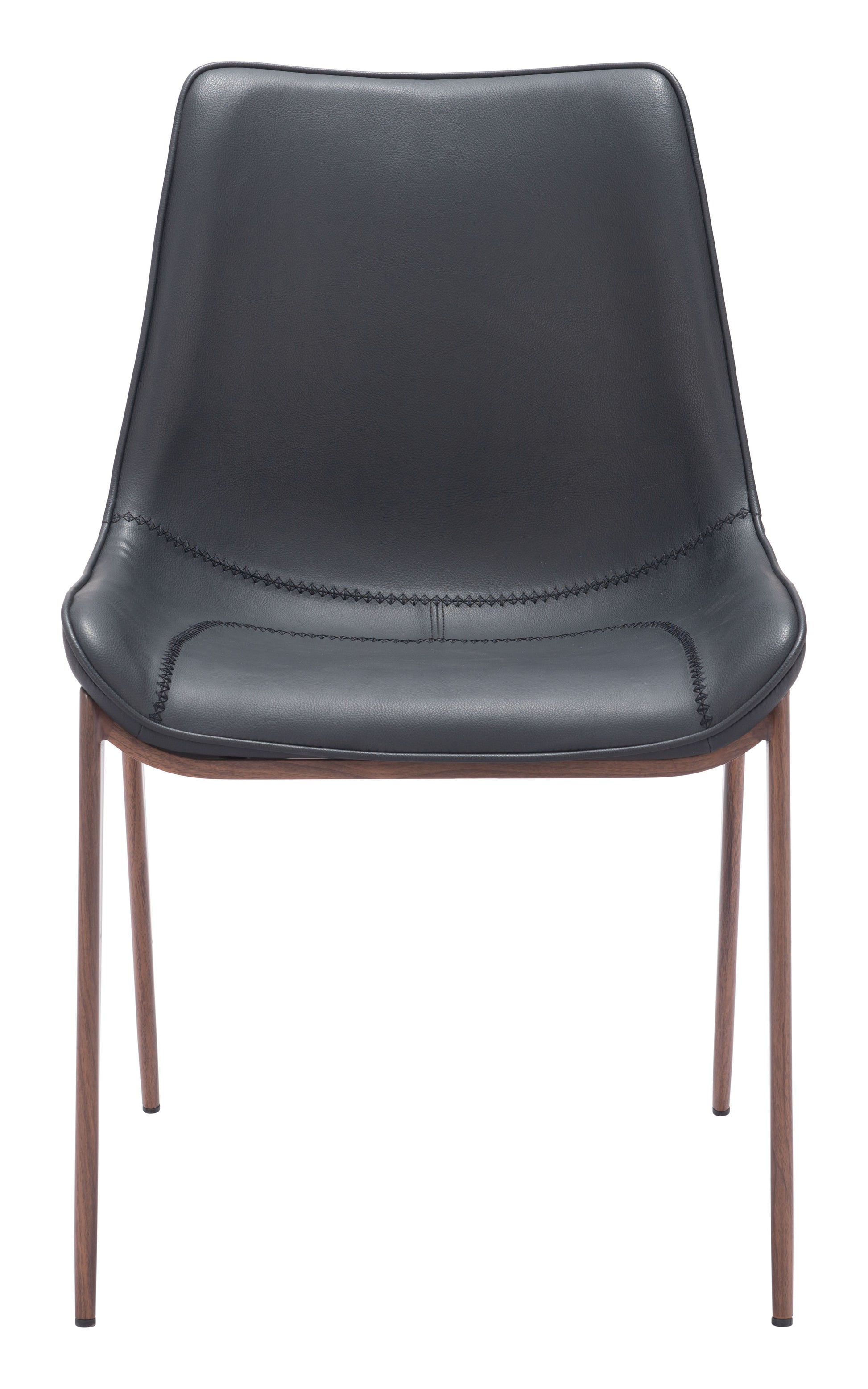 Magnus Dining Chair (Set of 2) Black & Walnut - Disselt Designs