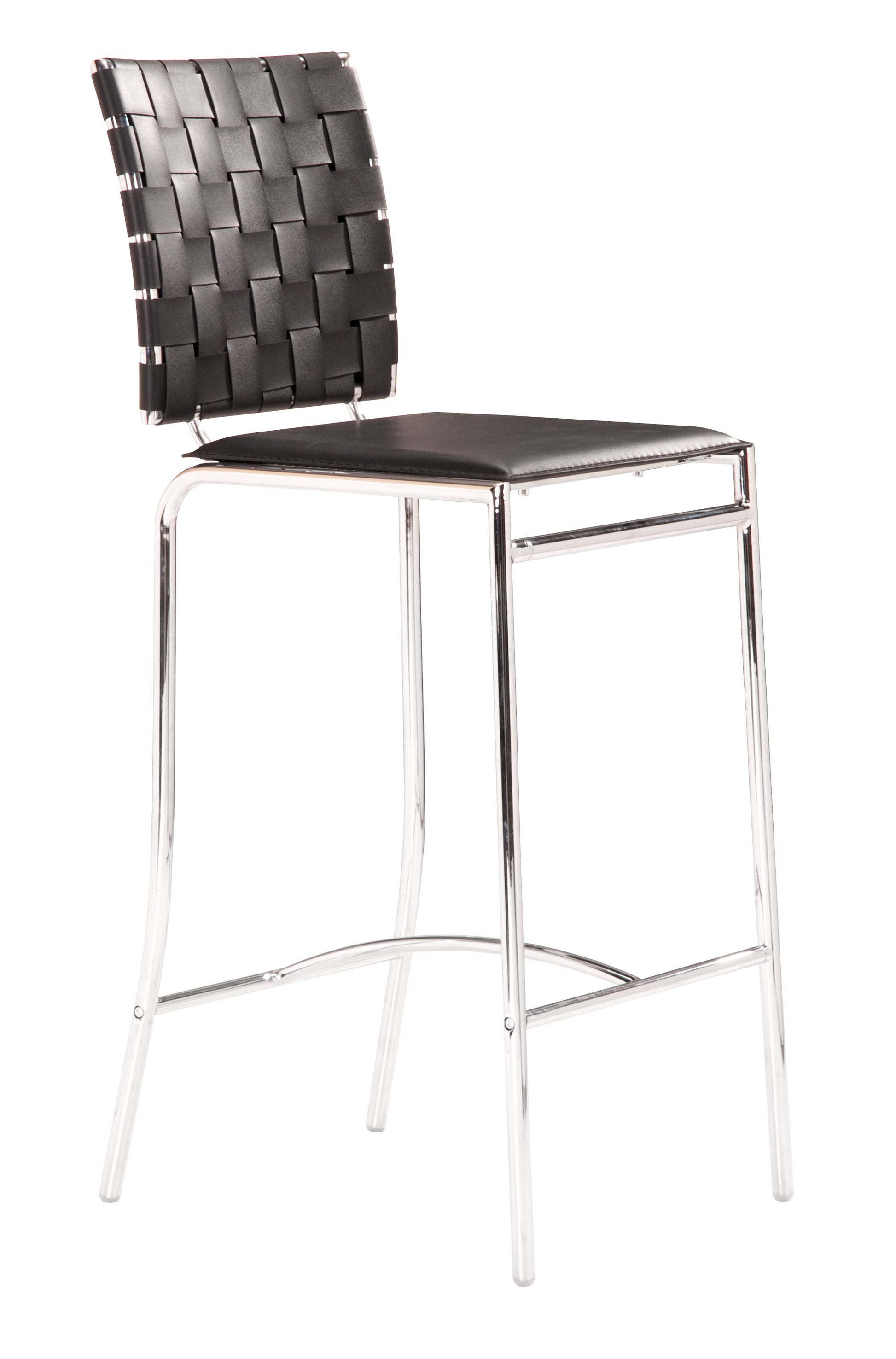 Criss Cross Counter Stool (Set of 2) Black - Disselt Designs