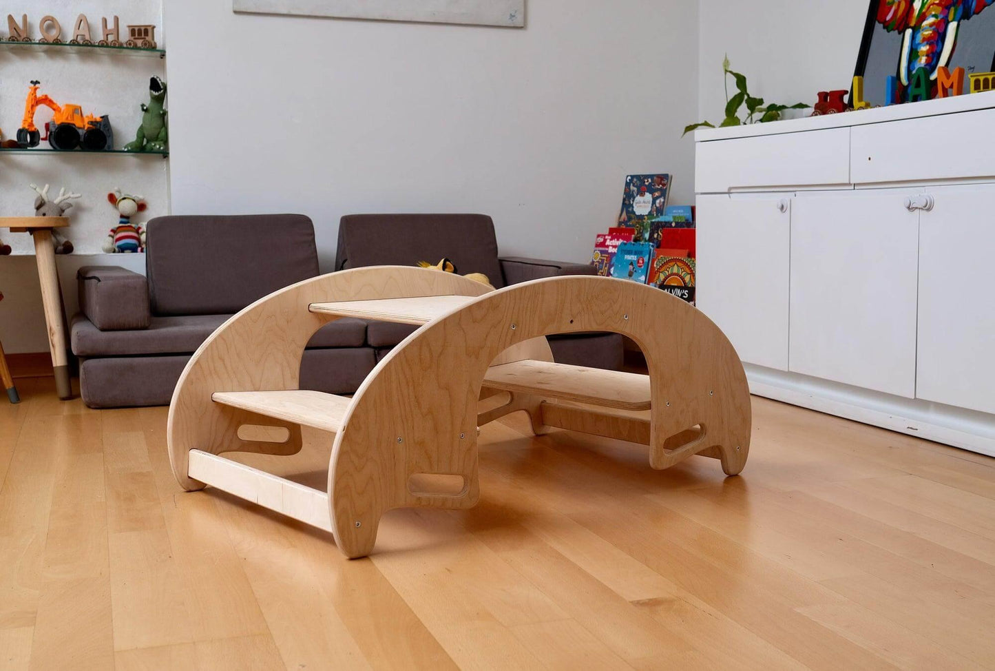 KIDS SEESAW | Montessori Wooden Seesaw & Table Chair Set - Disselt Designs