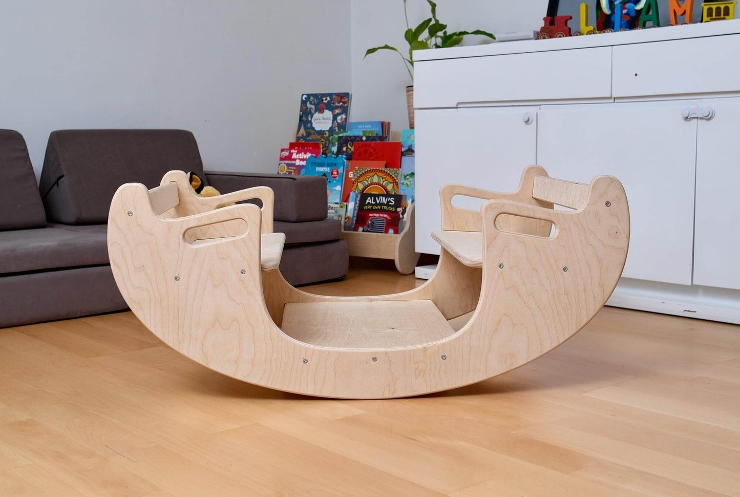 KIDS SEESAW | Montessori Wooden Seesaw & Table Chair Set - Disselt Designs