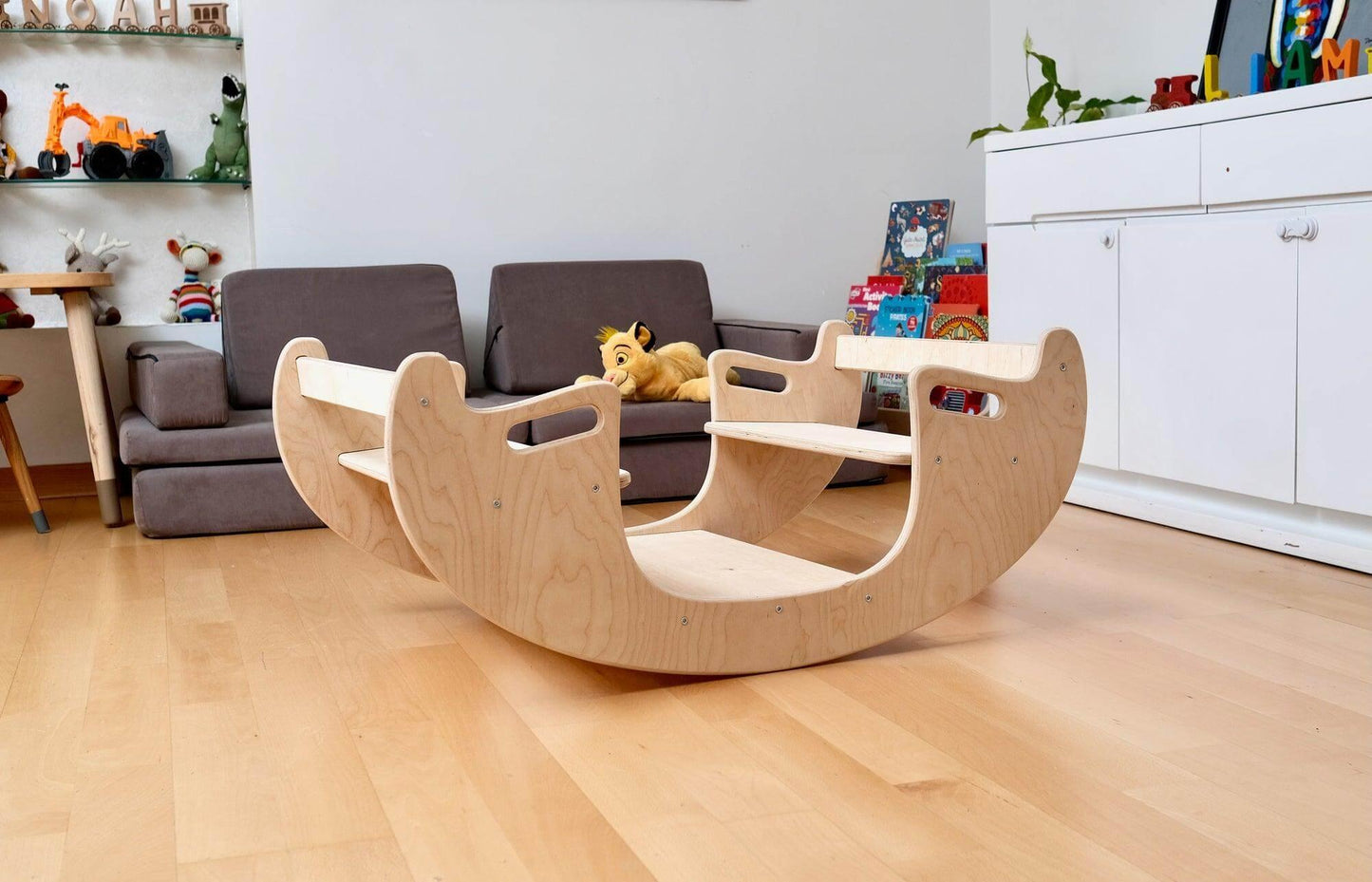 KIDS SEESAW | Montessori Wooden Seesaw & Table Chair Set - Disselt Designs
