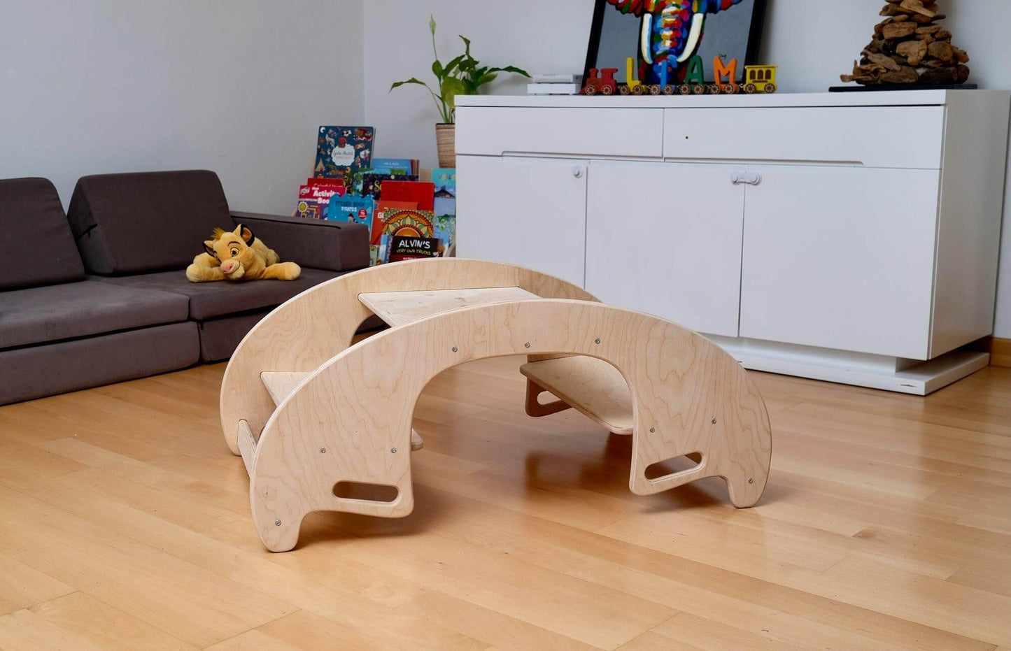 KIDS SEESAW | Montessori Wooden Seesaw & Table Chair Set - Disselt Designs