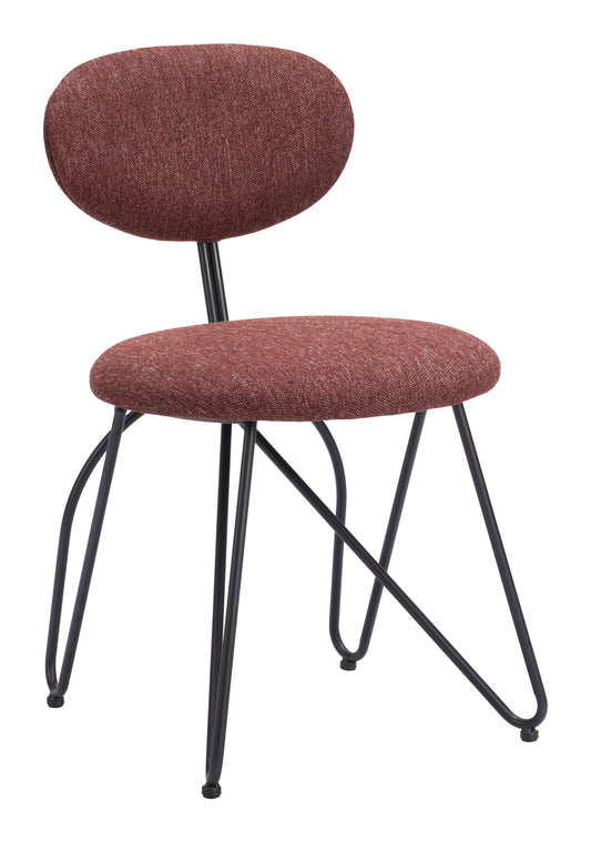 Novi Dining Chair (Set of 2) Maroon Brown - Disselt Designs