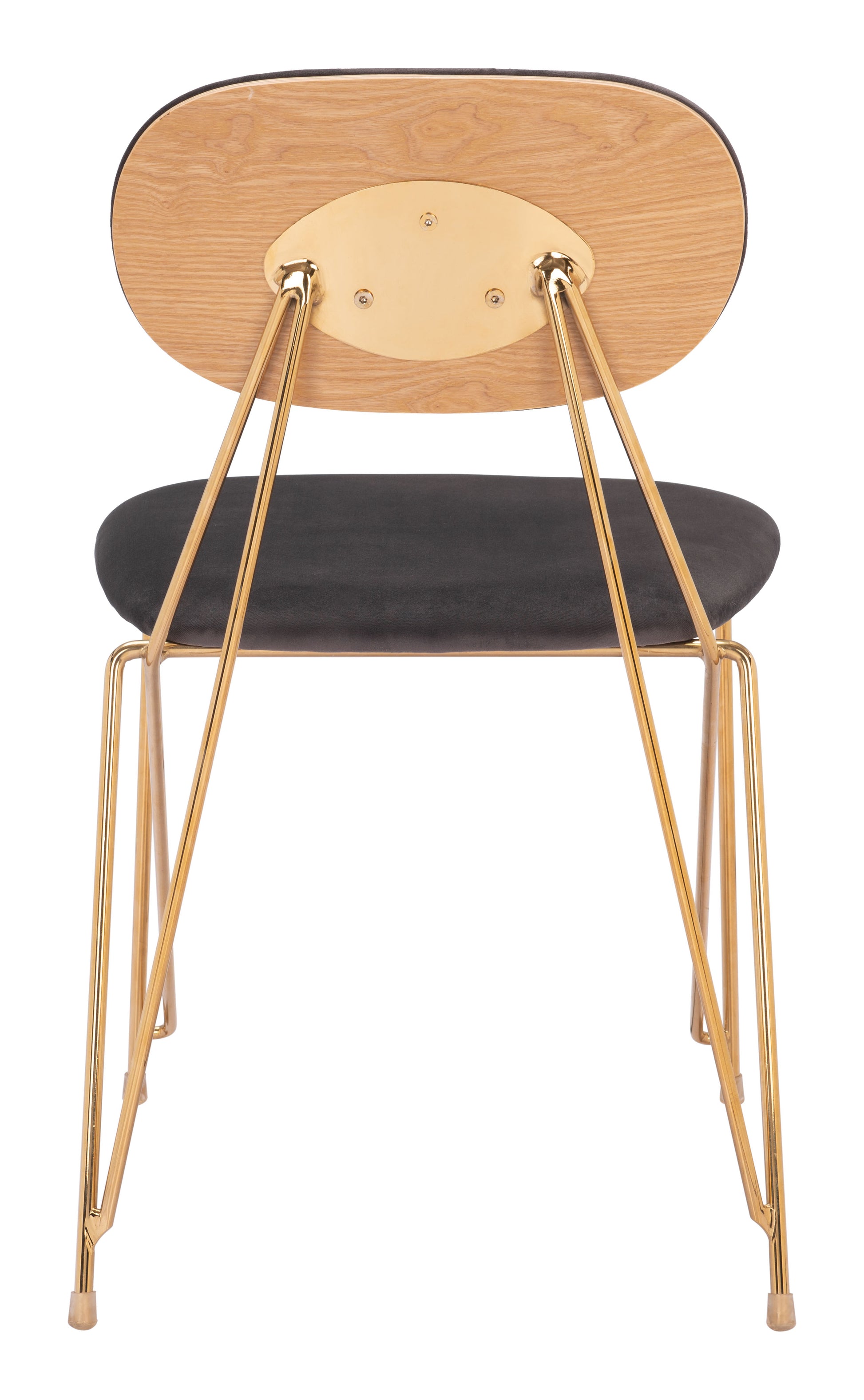 Georges Dining Chair (Set of 2) Gray & Gold - Disselt Designs