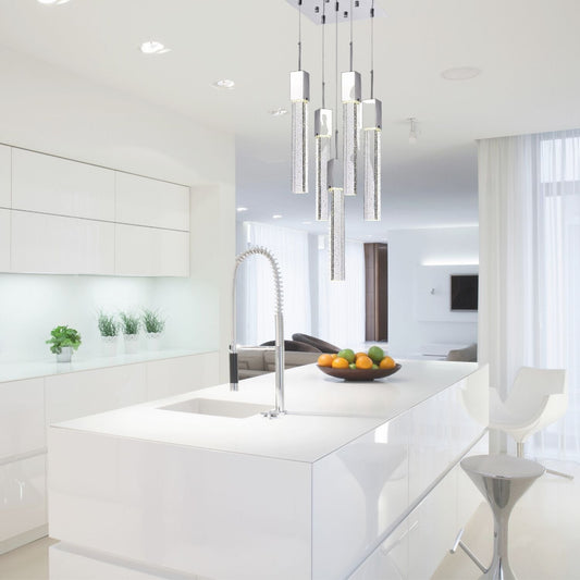 Rectangular Crystal Chandelier // XL 5 Light - Disselt Designs