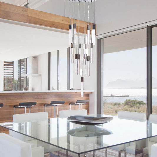 Rectangular Crystal Chandelier // XL 13 Light - Disselt Designs