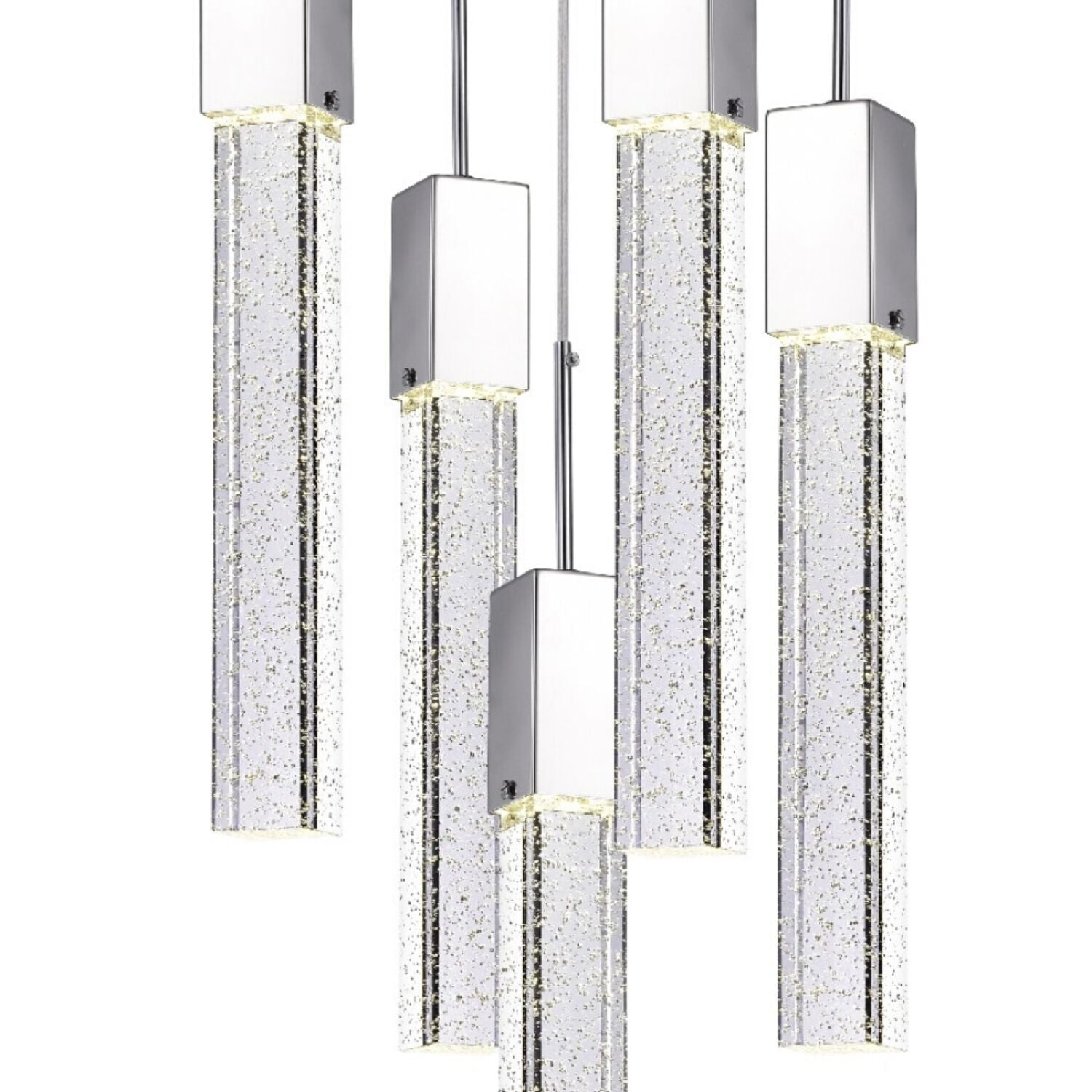 Rectangular Crystal Chandelier // XL 5 Light - Disselt Designs