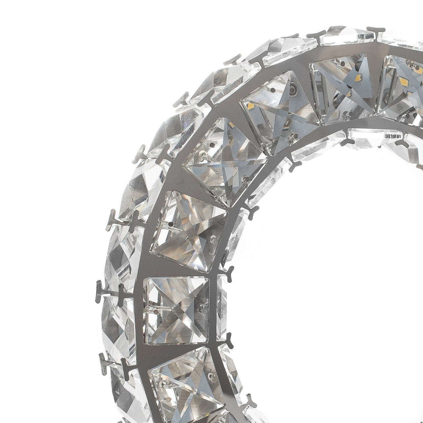 Round Crystal Extravaganza 11" Table Lamp // Chrome - Disselt Designs