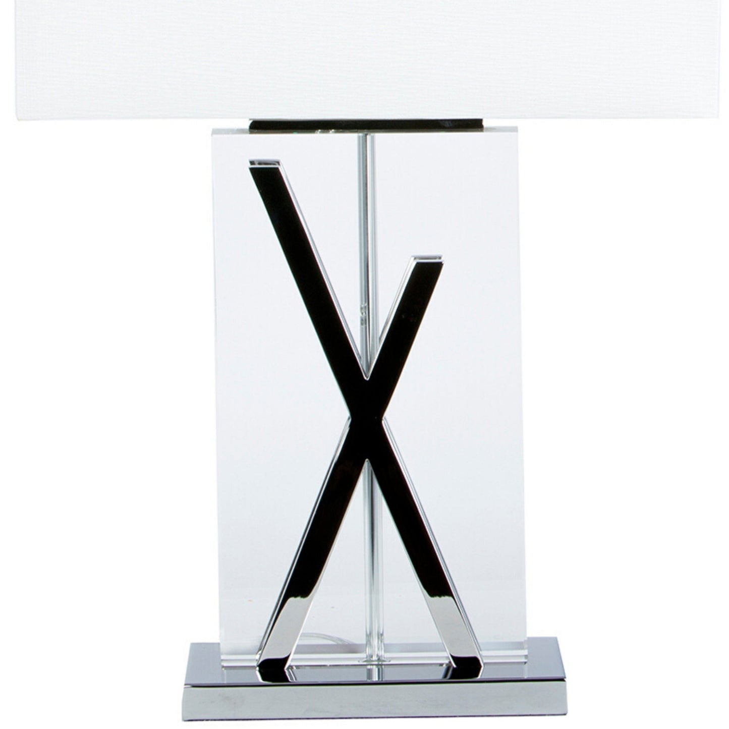 1 Light with USB Charger X Table Lamp // Chrome and Crystal - Disselt Designs