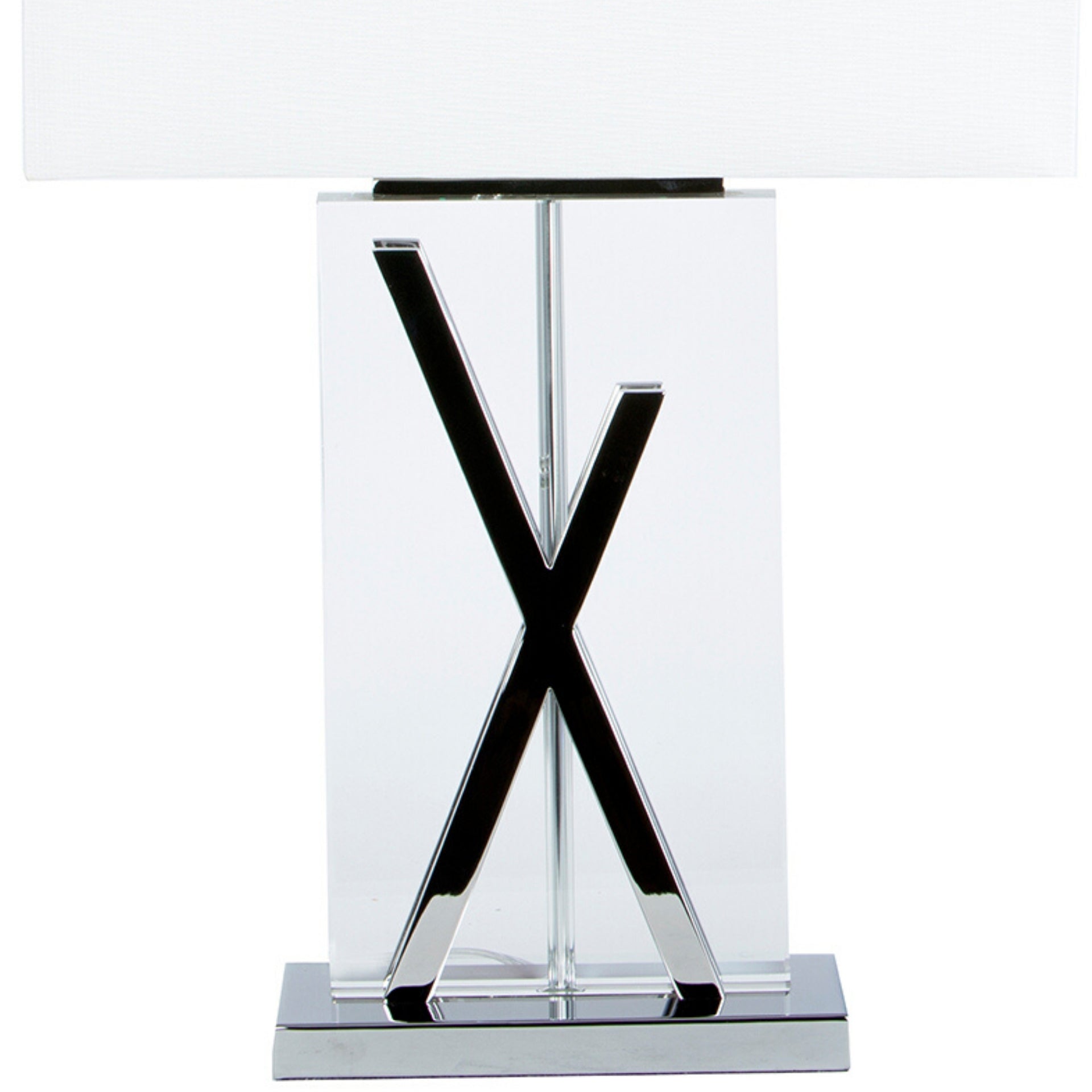 1 Light with USB Charger X Table Lamp // Chrome and Crystal - Disselt Designs