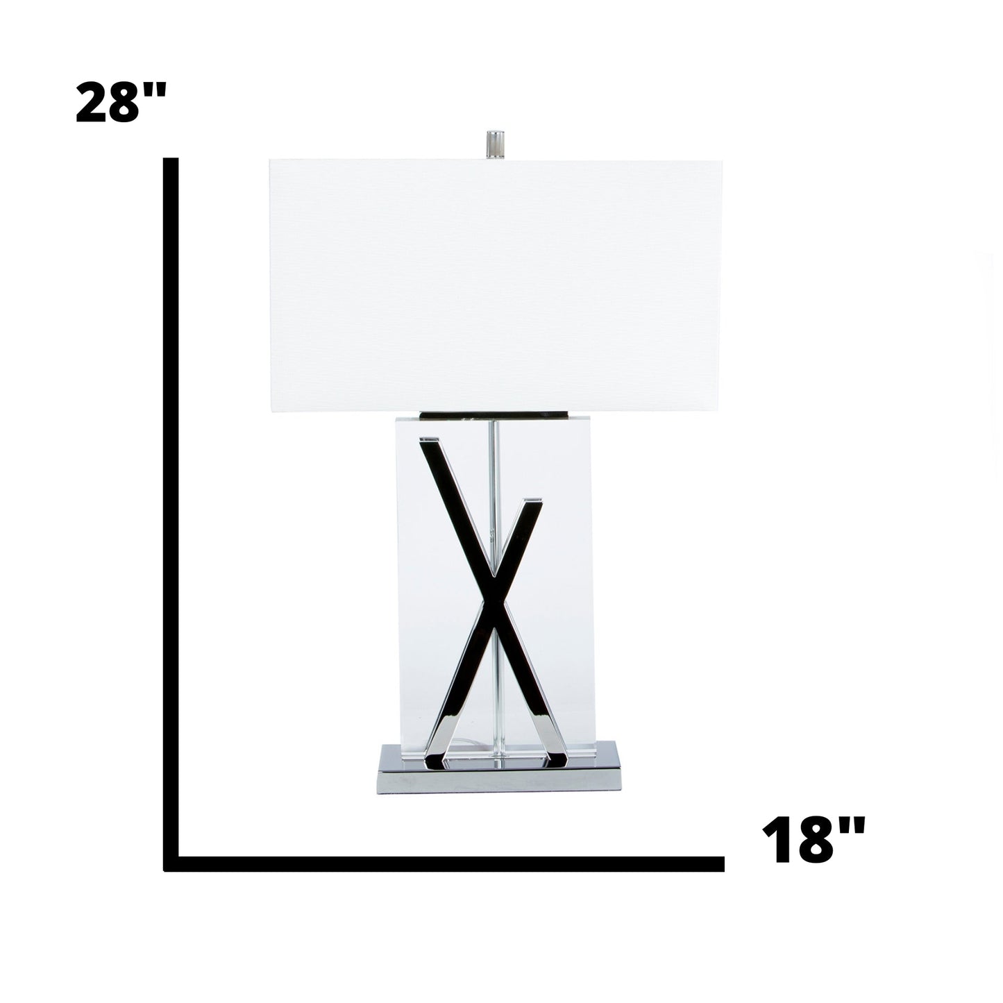 1 Light with USB Charger X Table Lamp // Chrome and Crystal - Disselt Designs