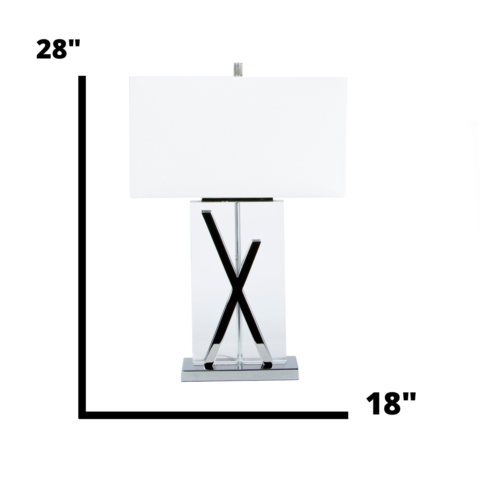 1 Light with USB Charger X Table Lamp // Chrome and Crystal - Disselt Designs