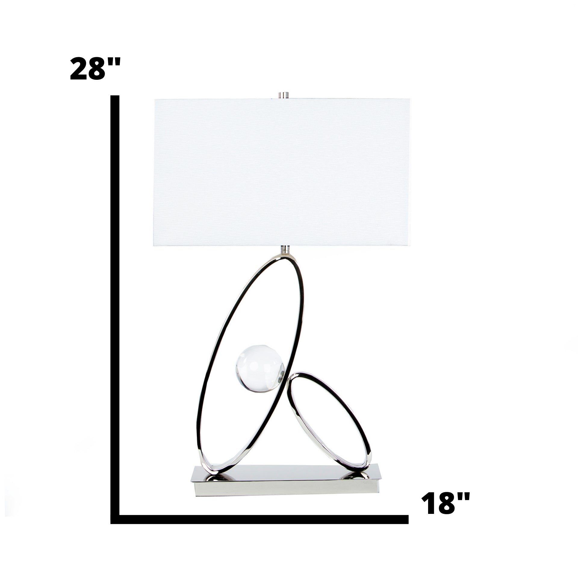 Ovals in Crystal Table Lamp // 1 Light - Disselt Designs