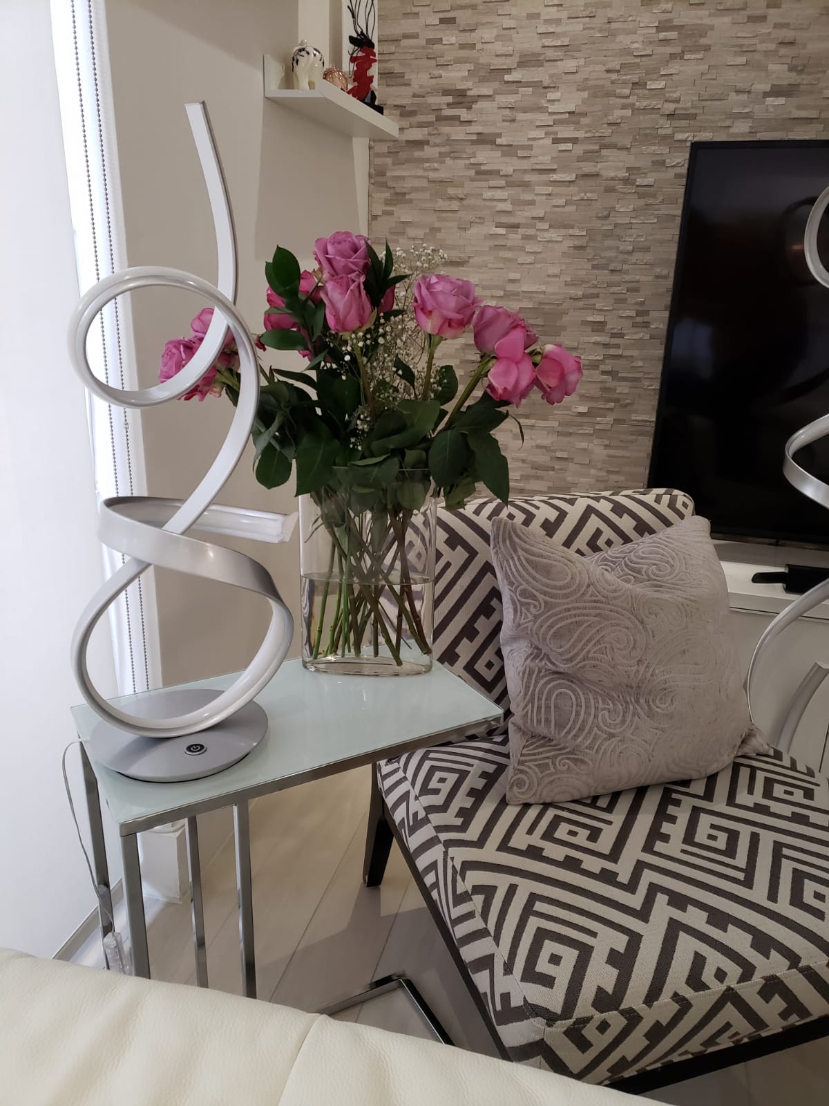Amsterdam LED with Touch Dimmer Table Lamp // Silver - Disselt Designs