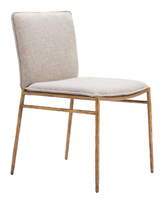 Nordvest Dining Chair Beige & Gold - Disselt Designs