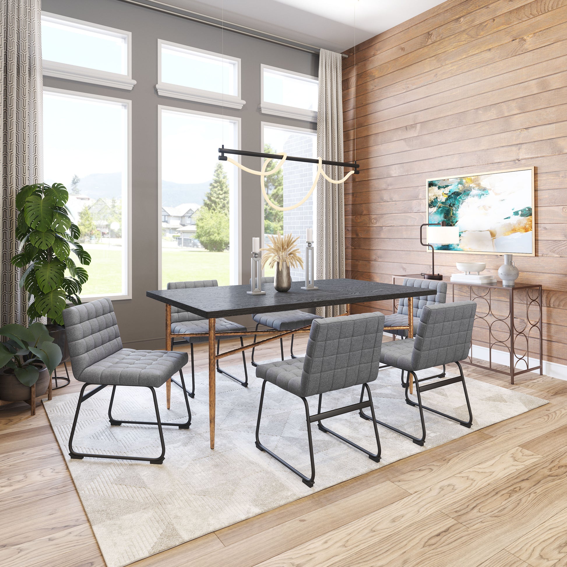 Pago Dining Chair (Set of 2) Gray - Disselt Designs