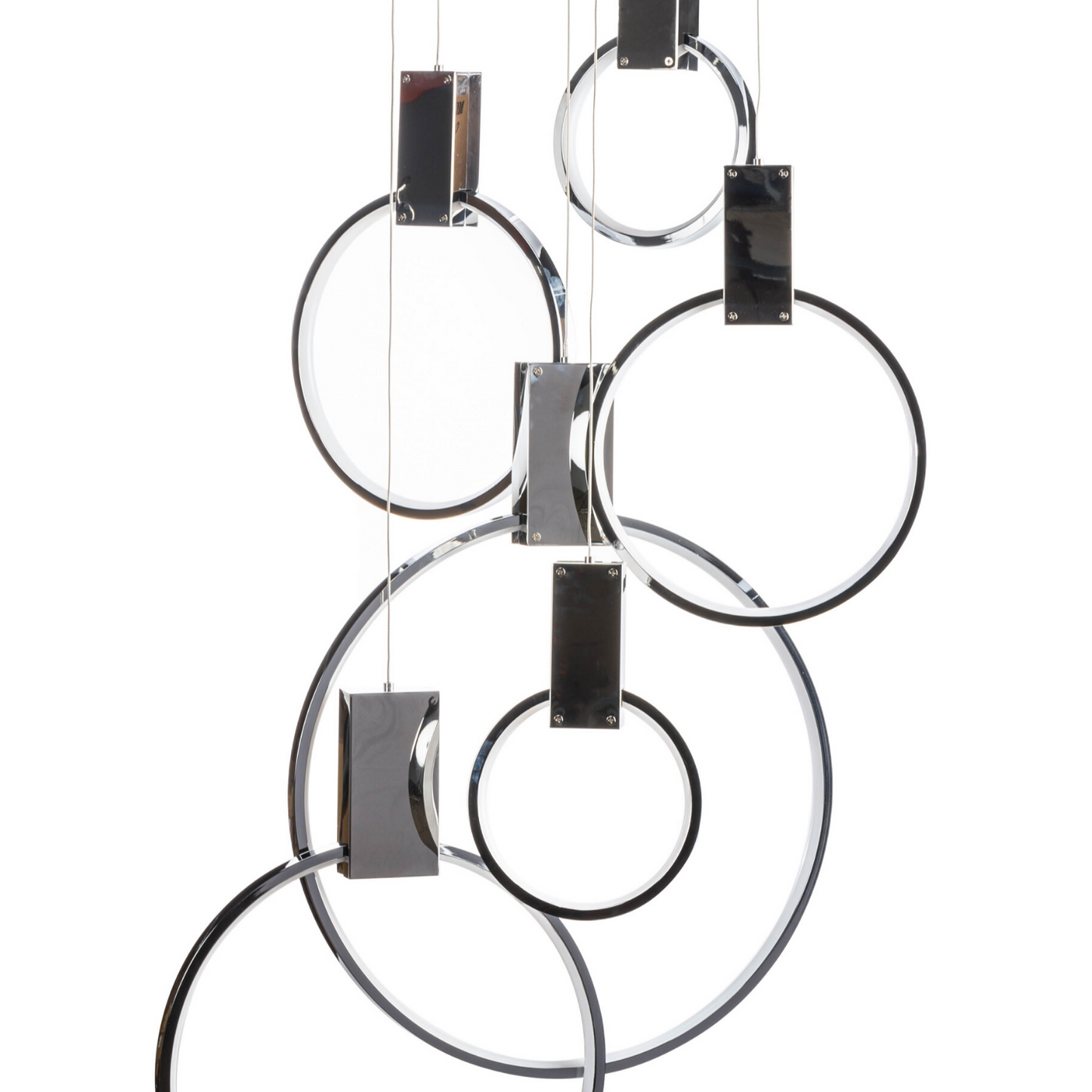 Hong Kong LED Circular Chandelier // Chrome - Disselt Designs