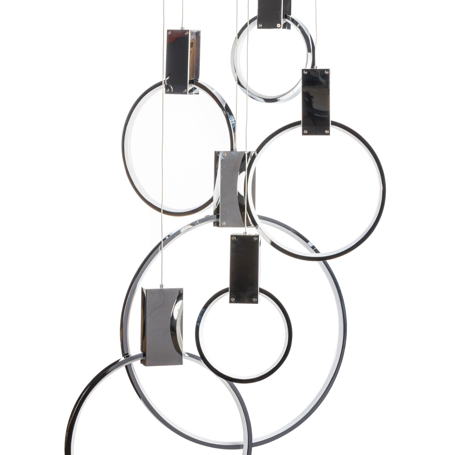 Hong Kong LED Circular Chandelier // Chrome - Disselt Designs