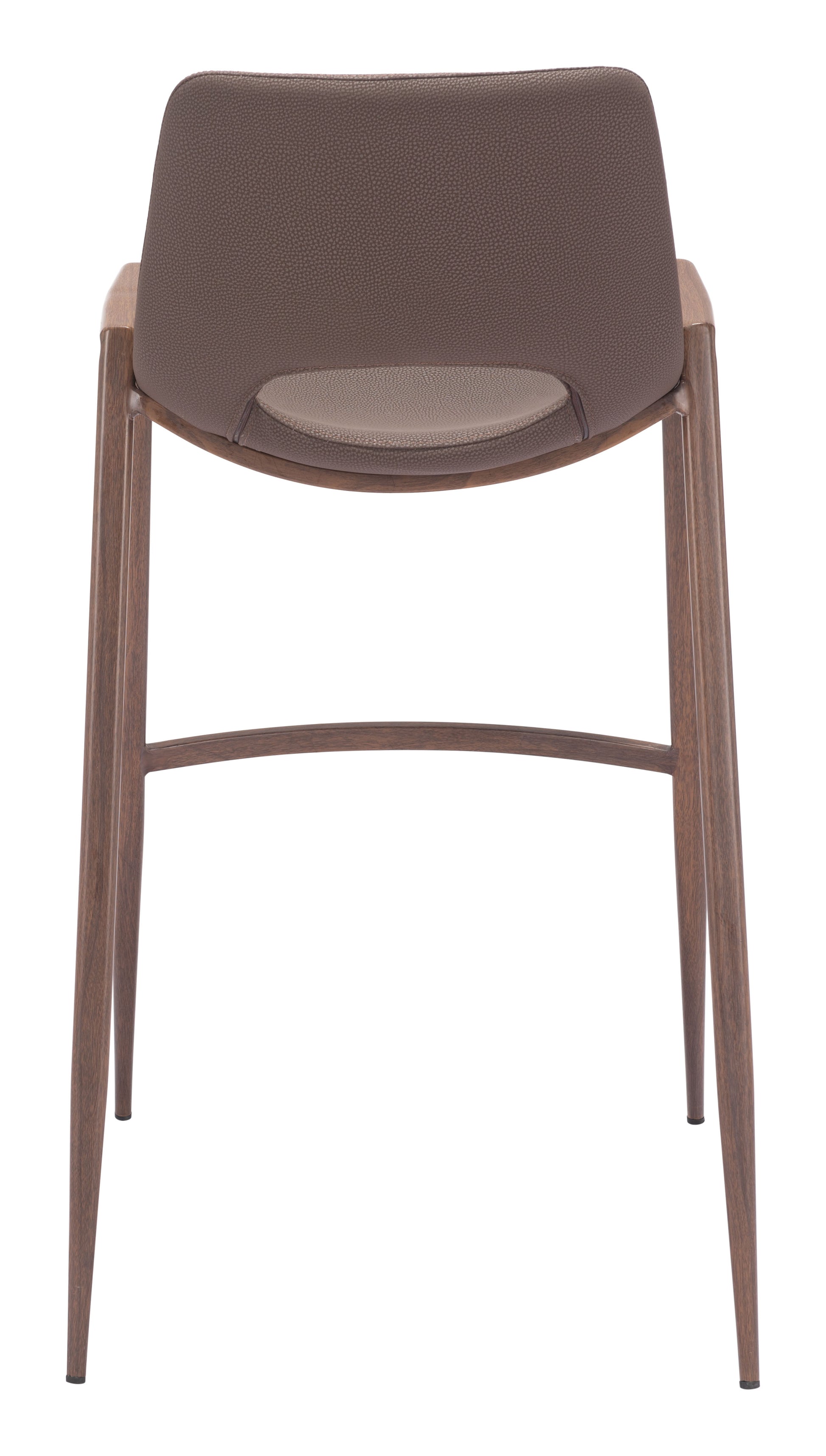 Desi Barstool (Set of 2) Brown & Walnut - Disselt Designs