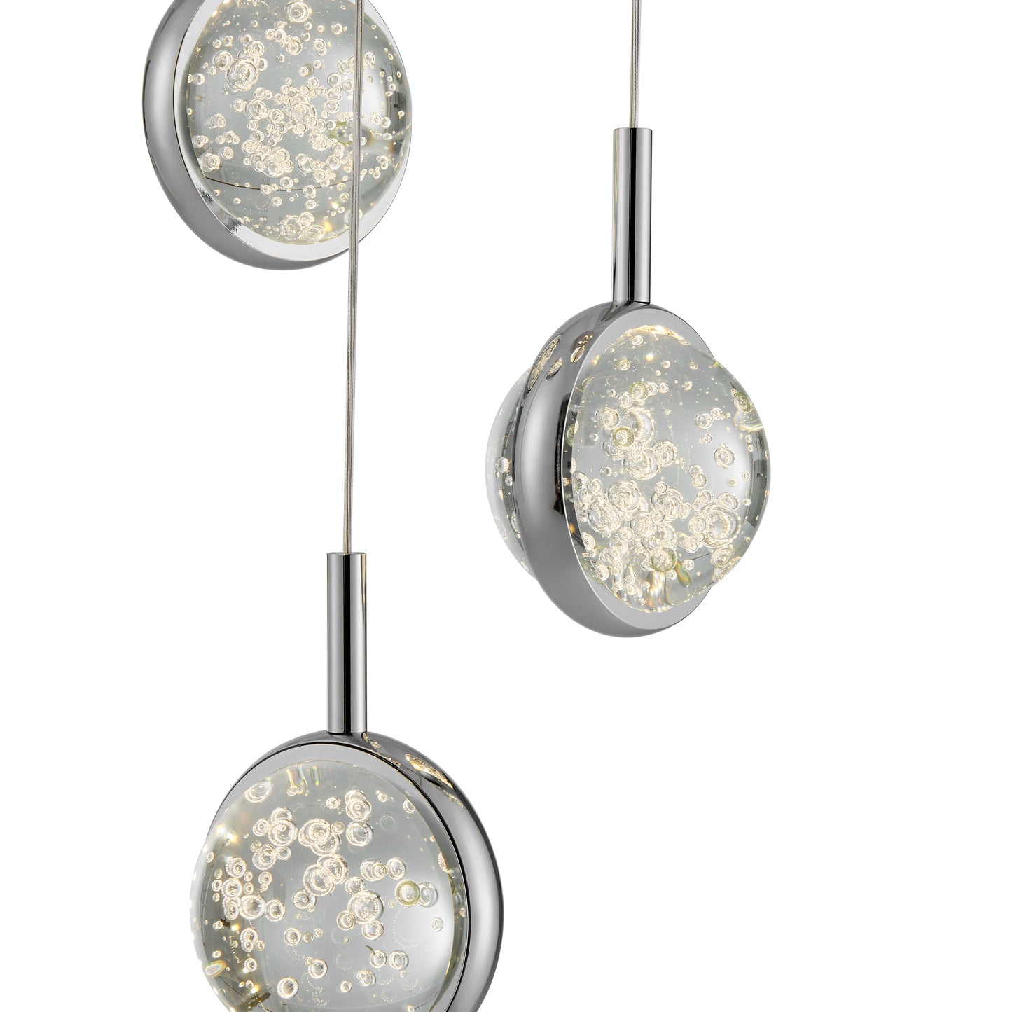 Bubbling Glow Round Chandelier // Chrome - Disselt Designs