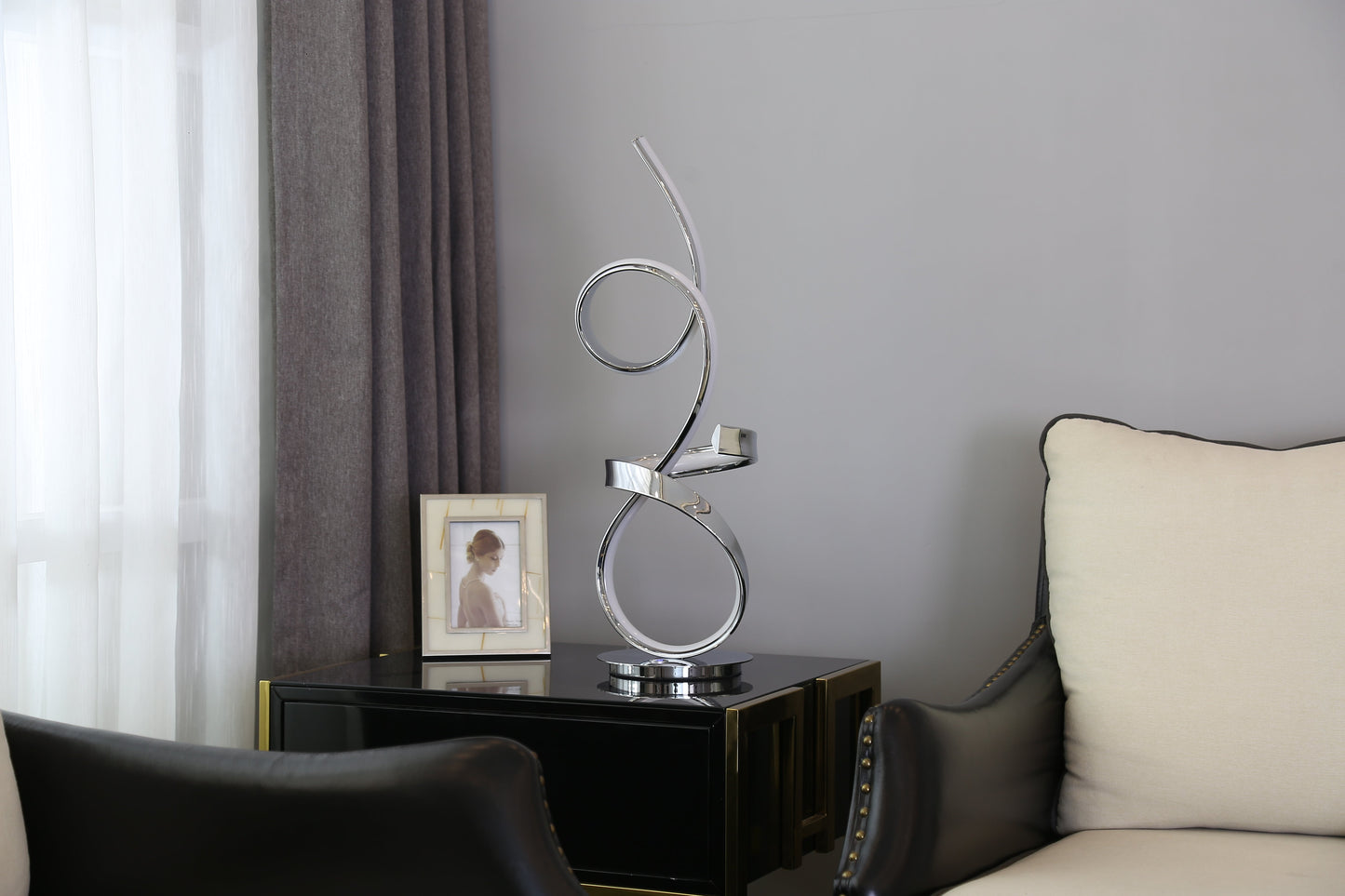 Amsterdam LED with Touch Dimmer Table Lamp // Chrome - Disselt Designs
