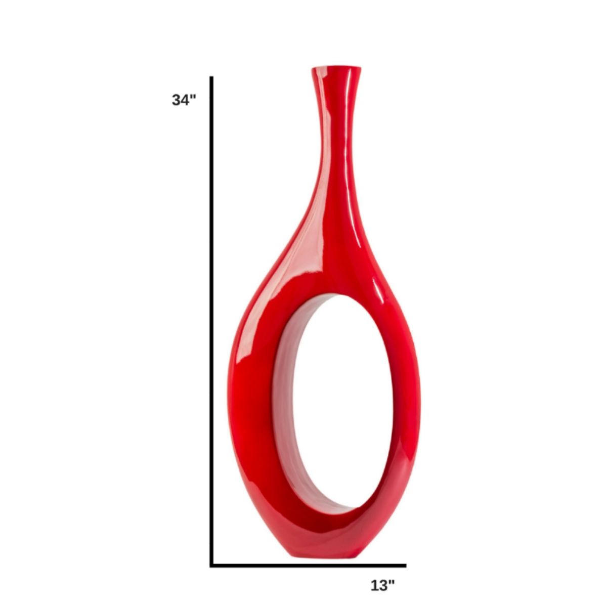 Trombone Vase // Small Red - Disselt Designs