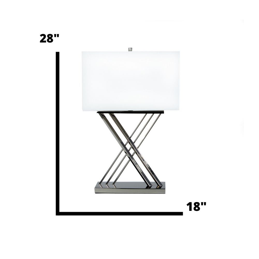 Chrome X Table Lamp // 1 Light - Disselt Designs