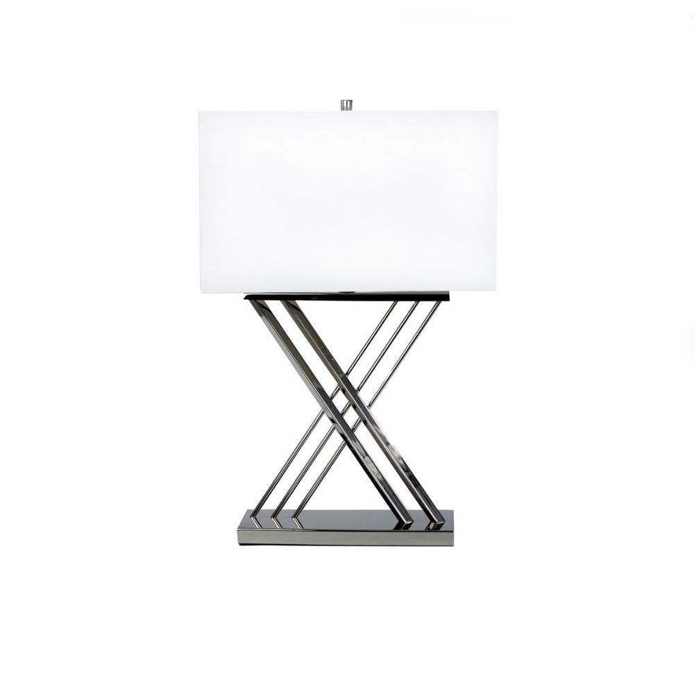 Chrome X Table Lamp // 1 Light - Disselt Designs