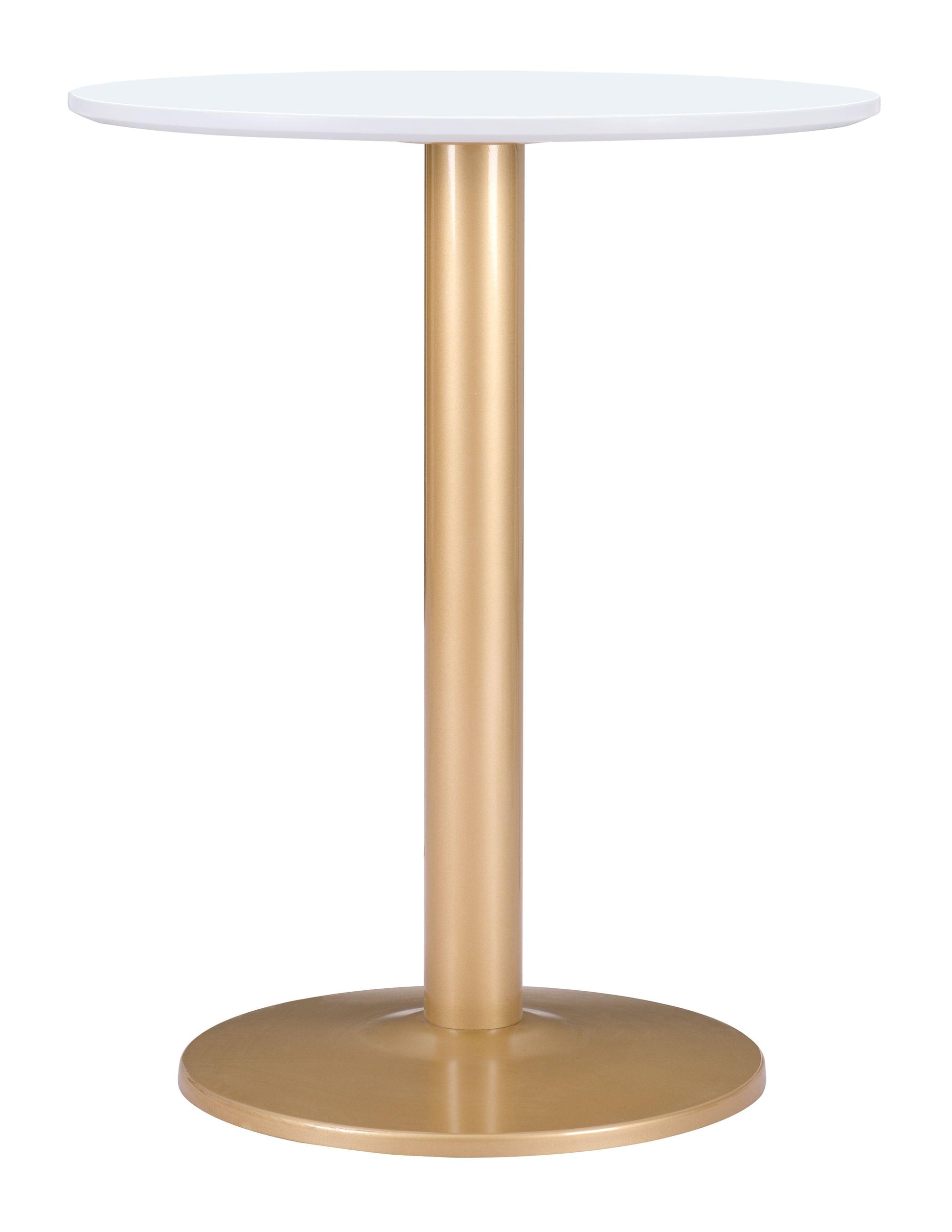 Alto Bistro Table White & Gold - Disselt Designs