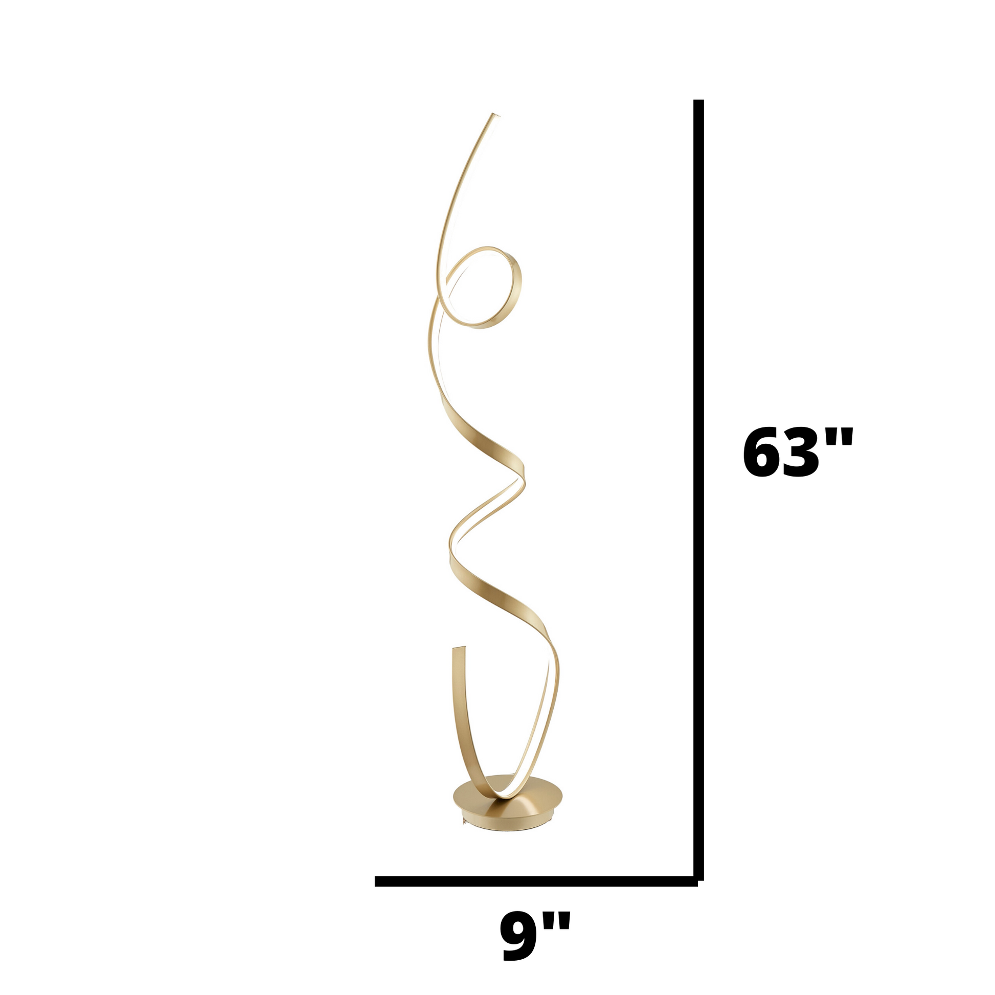 Amsterdam LED Dimmable 63" Floor Lamp // Sandy Gold - Disselt Designs