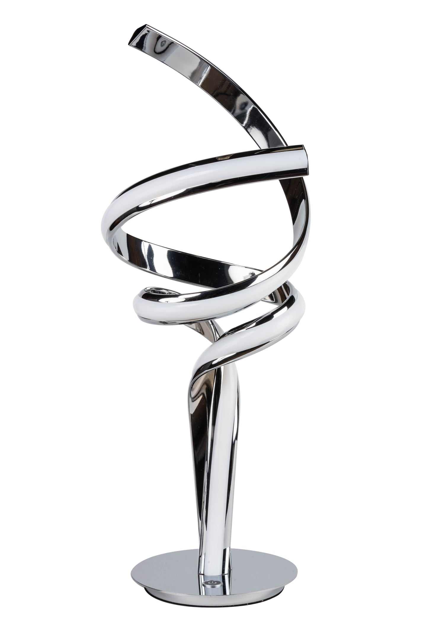 Munich Chrome Table Lamp // Natural White LED Strip & Touch Dimmer - Disselt Designs