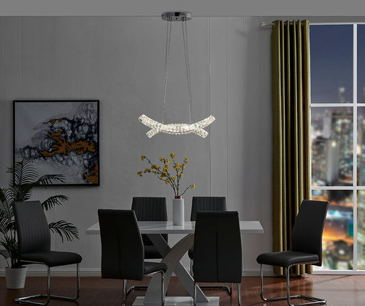 Monroe Crystal Chandelier // Chrome - Disselt Designs