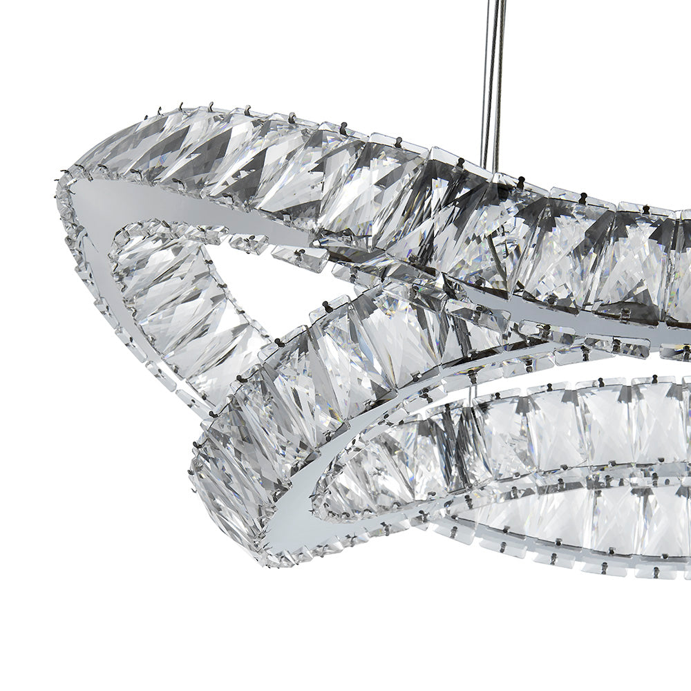 Monroe Crystal Chandelier // Chrome - Disselt Designs