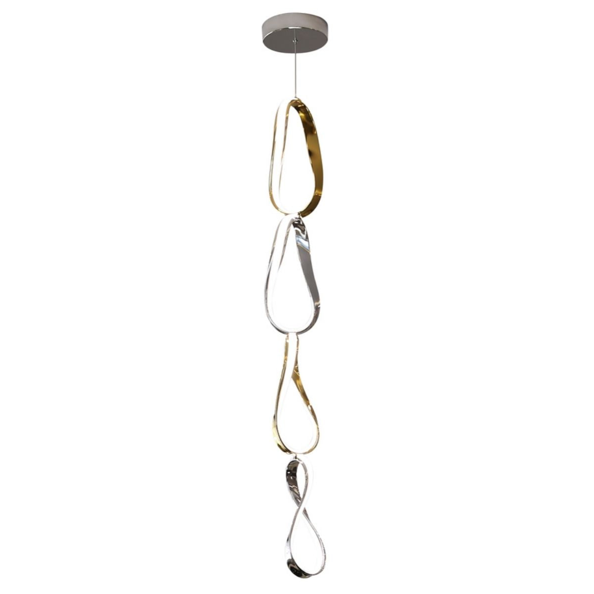 Prague Vertical Chandelier // Gold and Chrome - Disselt Designs