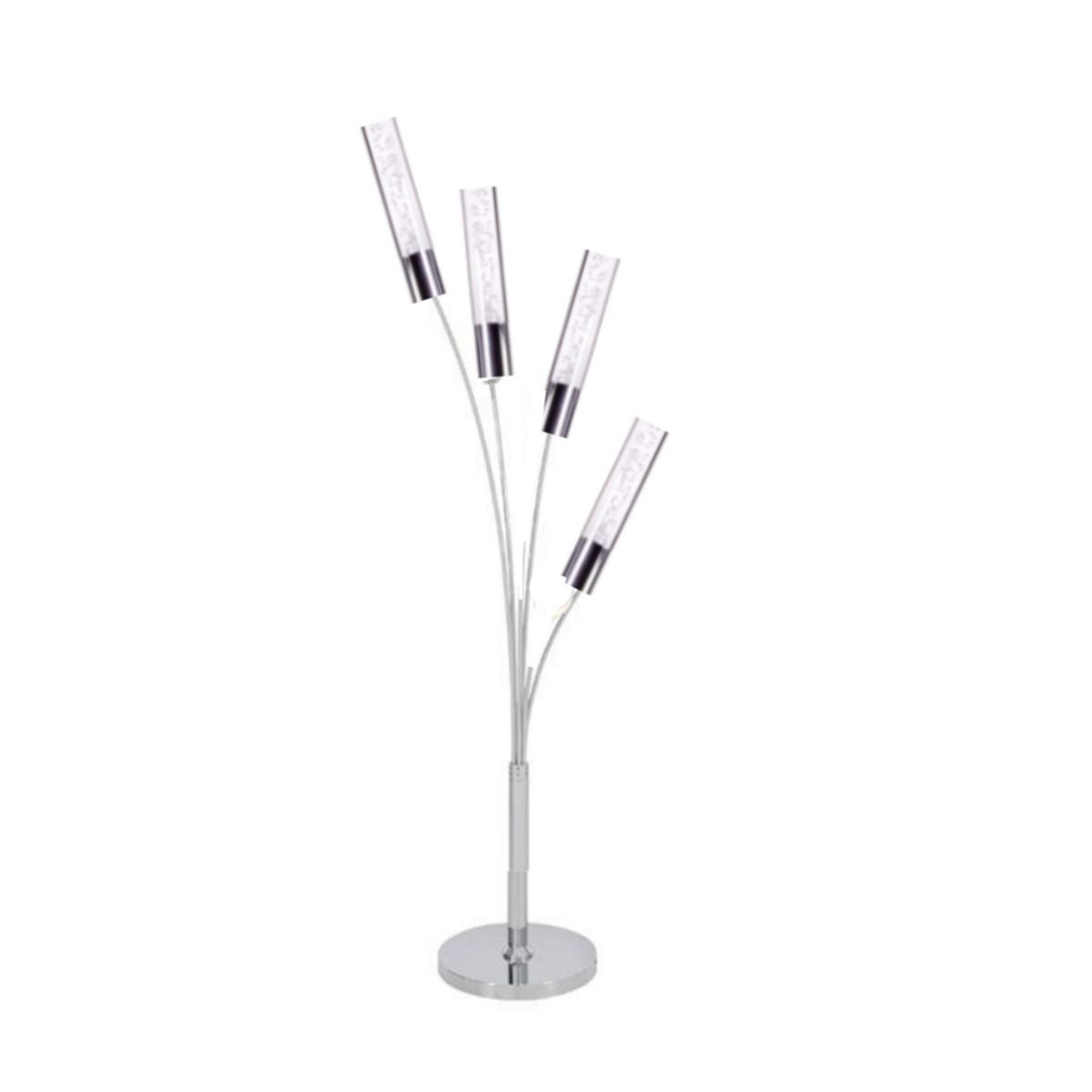 Blooming in Acrylic 5 Light Table Lamp // Chrome - Disselt Designs