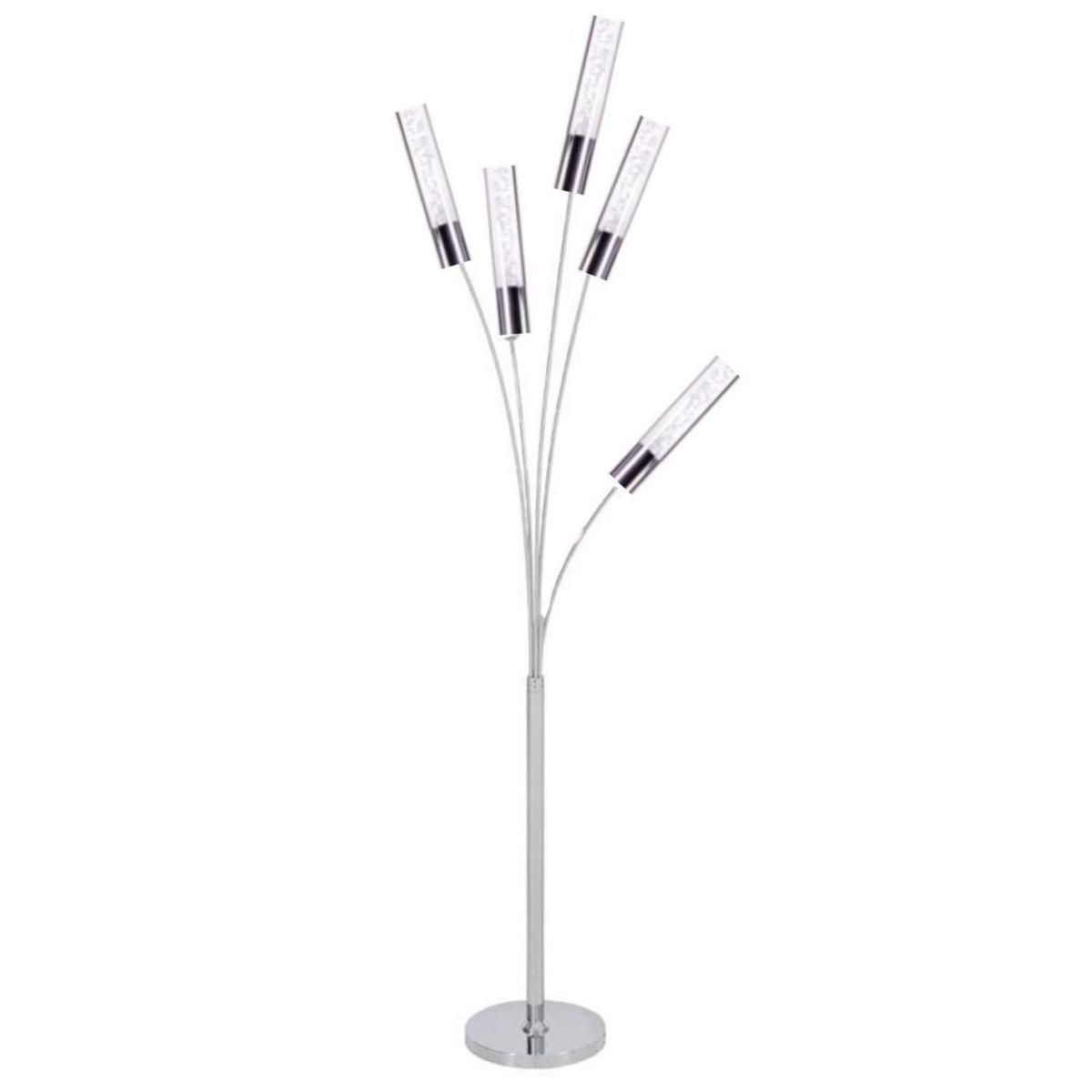 5 Acrylic Cylinders Floor Lamp // Chrome - Disselt Designs