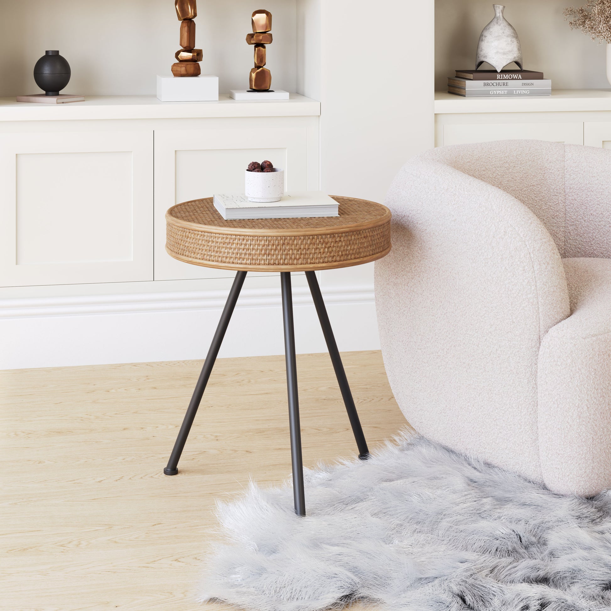 Stuart Side Table Natural - Disselt Designs