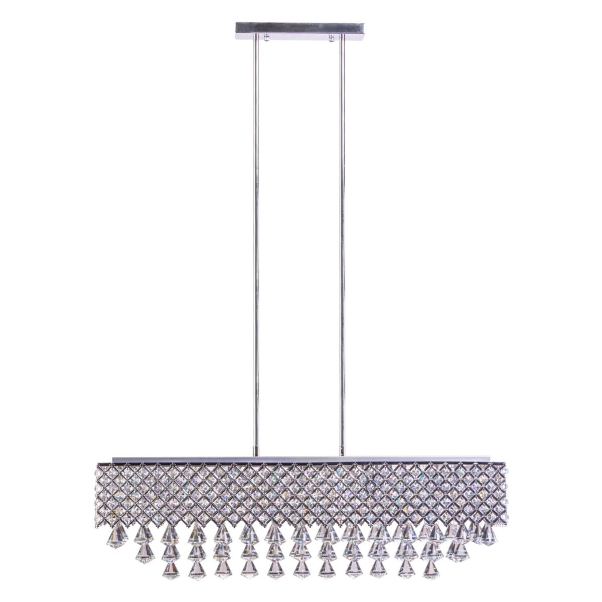 Cinderella Crystal Rectangular Chandelier // 12 Light - Disselt Designs