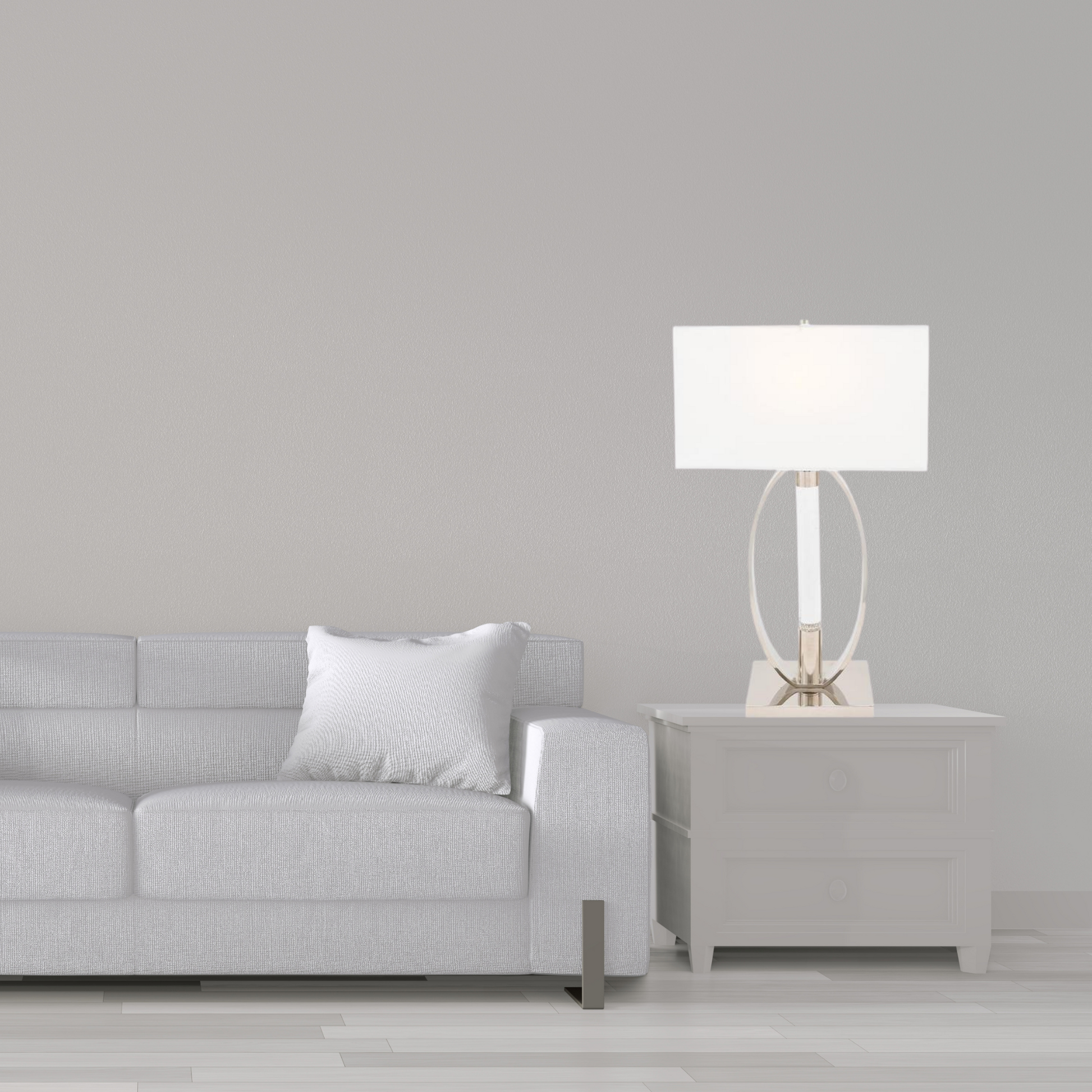 Sparkling Crystal & Chrome Table Lamp // 2 Light - Disselt Designs